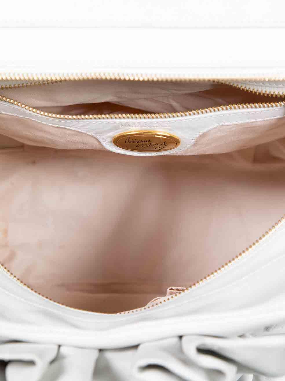 Vivienne Westwood White Leather Shoulder Bag For Sale 1