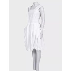 Vivienne Westwood – Weißes Vintage-Kleid mit Knopfleiste vorne, EU 40 L