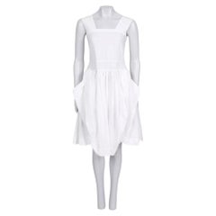 Vivienne Westwood – Weißes Vintage-Kleid mit Knopfleiste vorne, EU 40 L
