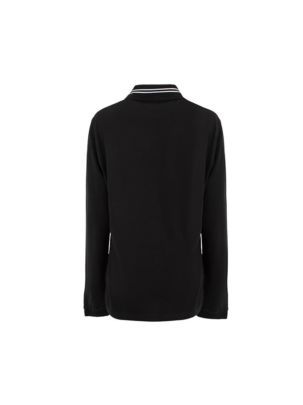 Vivienne Westwood Women's Black Long Sleeves Polo Shirt In Good Condition For Sale In London, GB