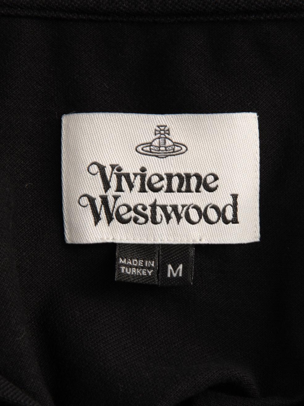 Vivienne Westwood Damen-Polohemd mit schwarzen langen Ärmeln im Angebot 1