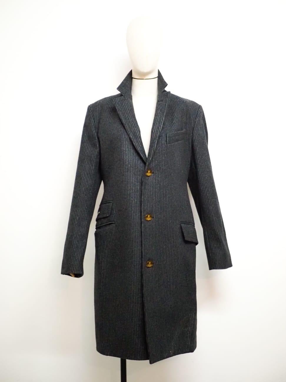 Black Vivienne Westwood wool coat For Sale
