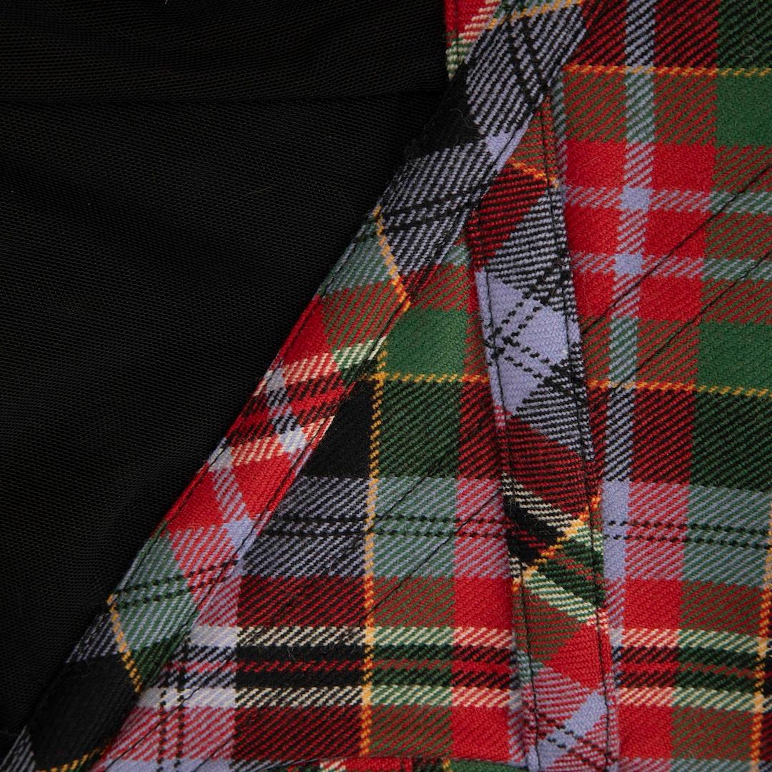 Vivienne Westwood Wool Fargo Tartan Panel Corset Size XS In Good Condition In London, GB