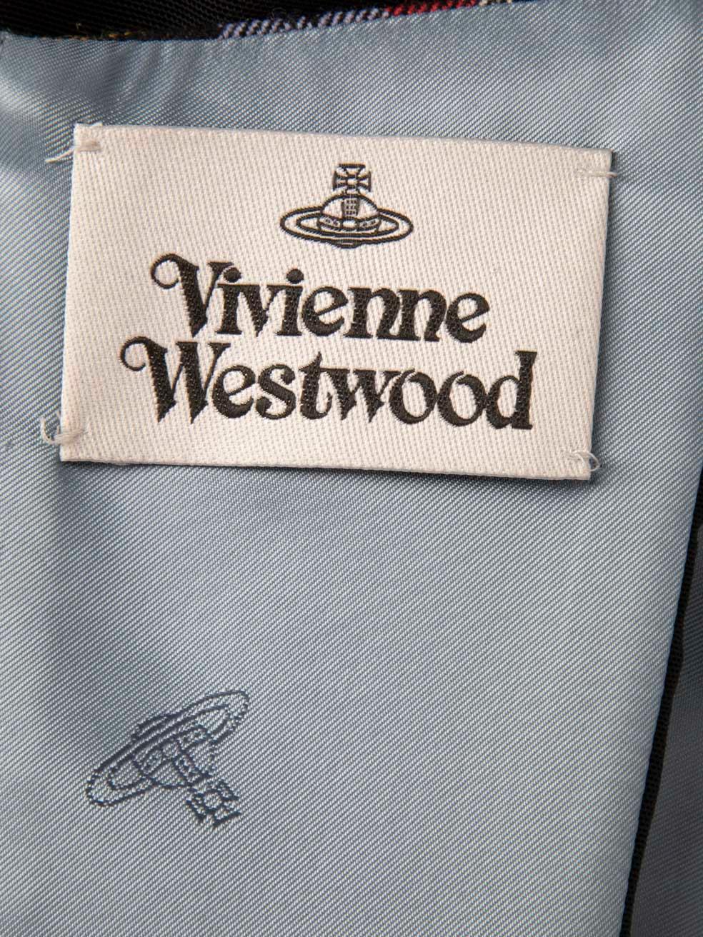 Women's Vivienne Westwood Wool Fargo Tartan Panel Corset Size XS