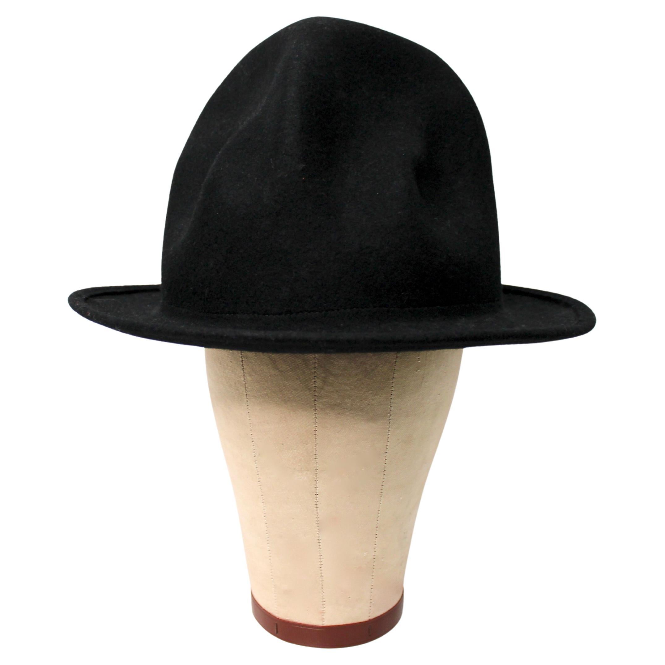Vivienne Westwood Worlds End Black Wool Felt Mountain Hat For Sale
