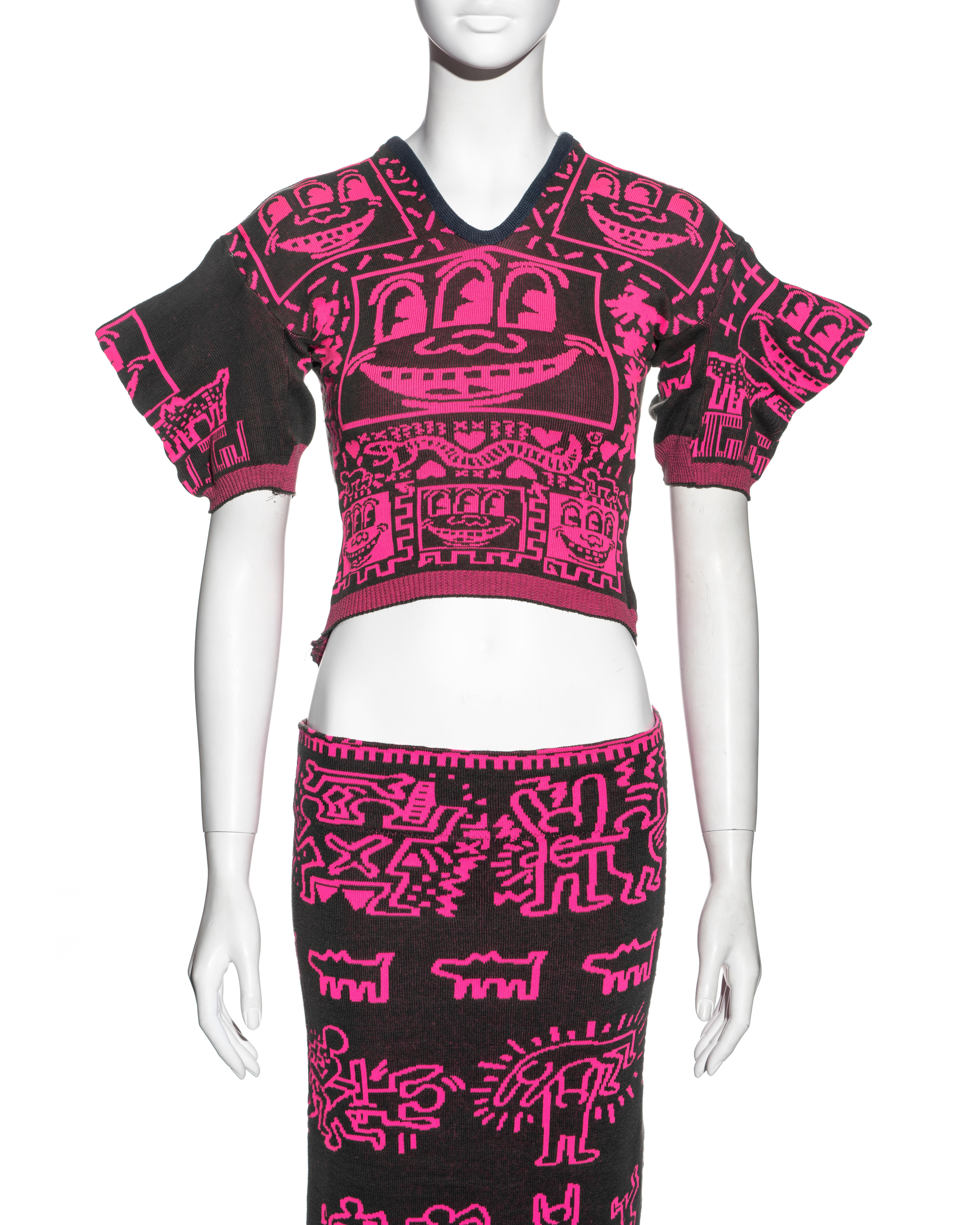 Marron Vivienne Westwood x Malcolm McLaren x Keith Haring, tailleur jupe « Witches », automne-hiver 1983 en vente