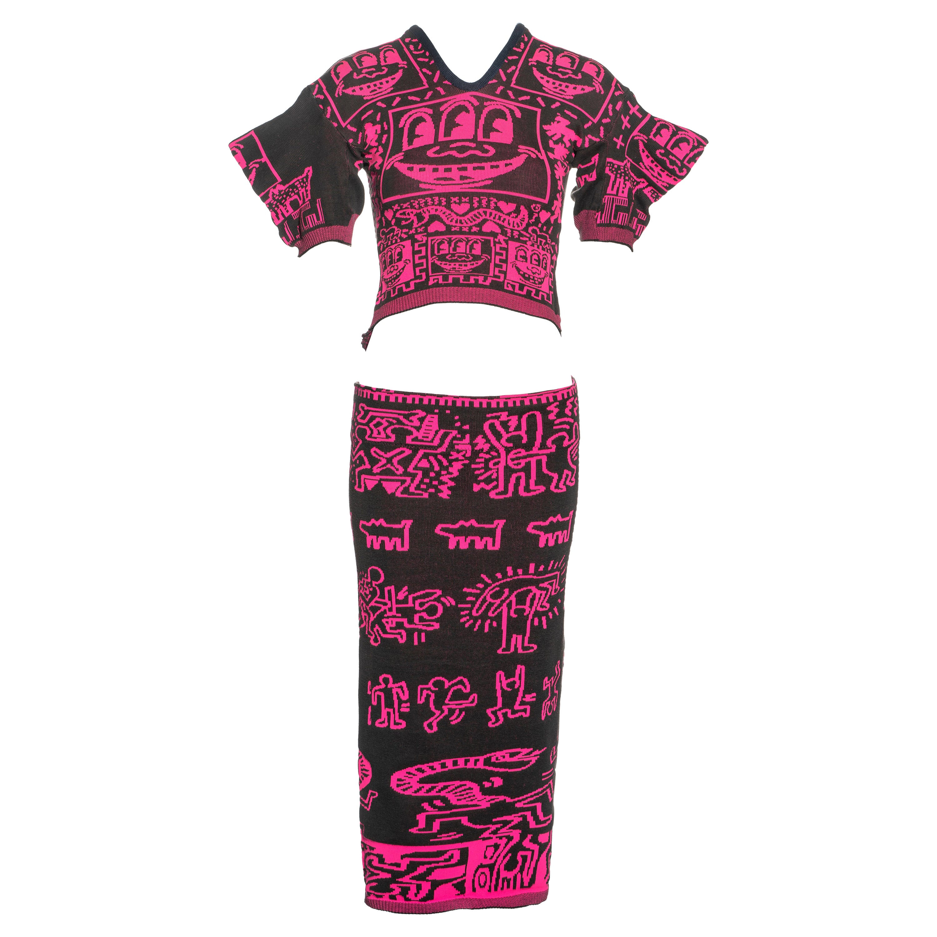 Vivienne Westwood x Malcolm McLaren x Keith Haring „Witches“ Rockanzug, H/W 1983 im Angebot