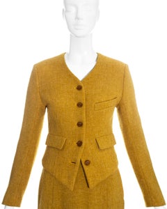 Vivienne Westwood yellow wool skirt suit fw 1994
