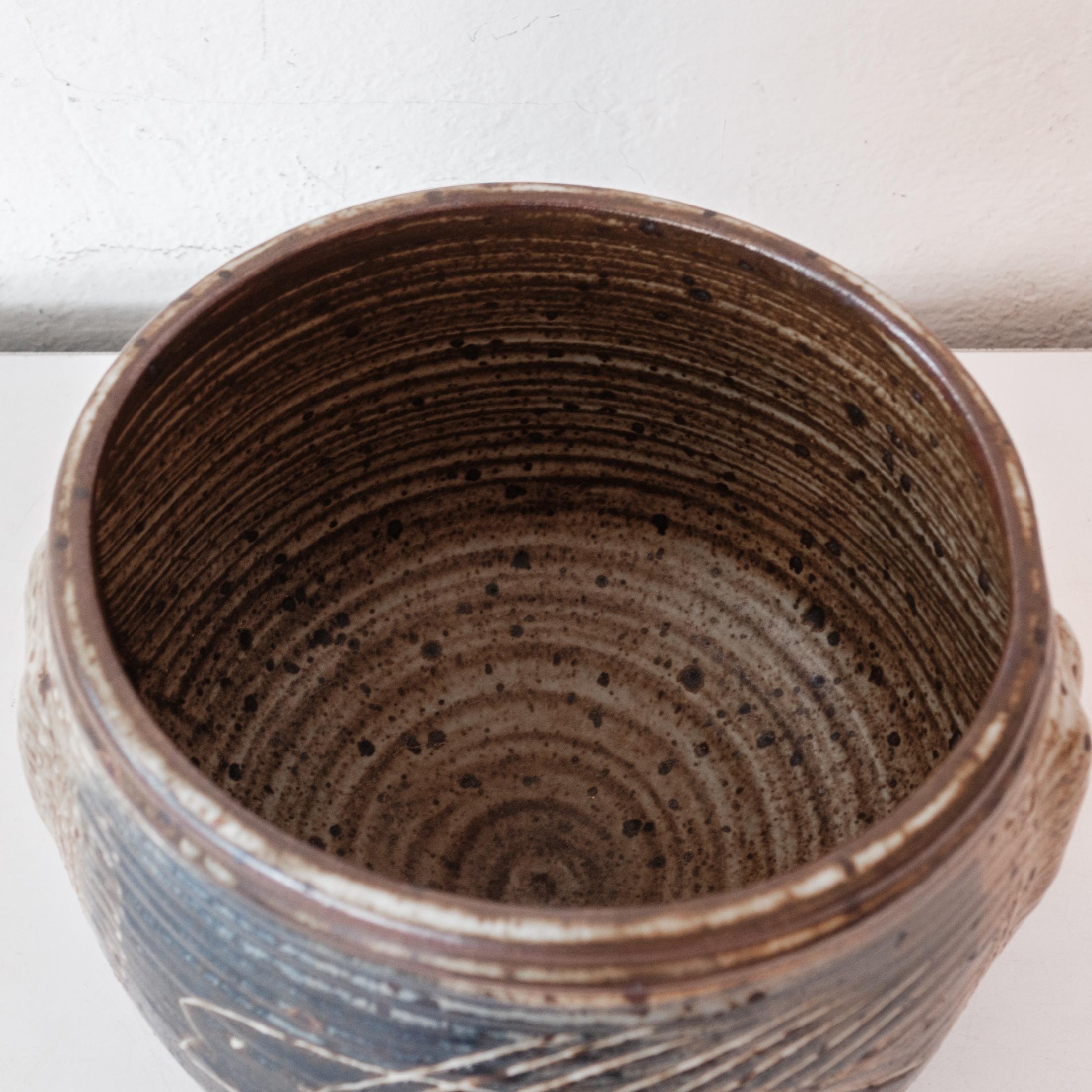 Vivika and Otto Heino Large Decorated Ceramic Bowl 8