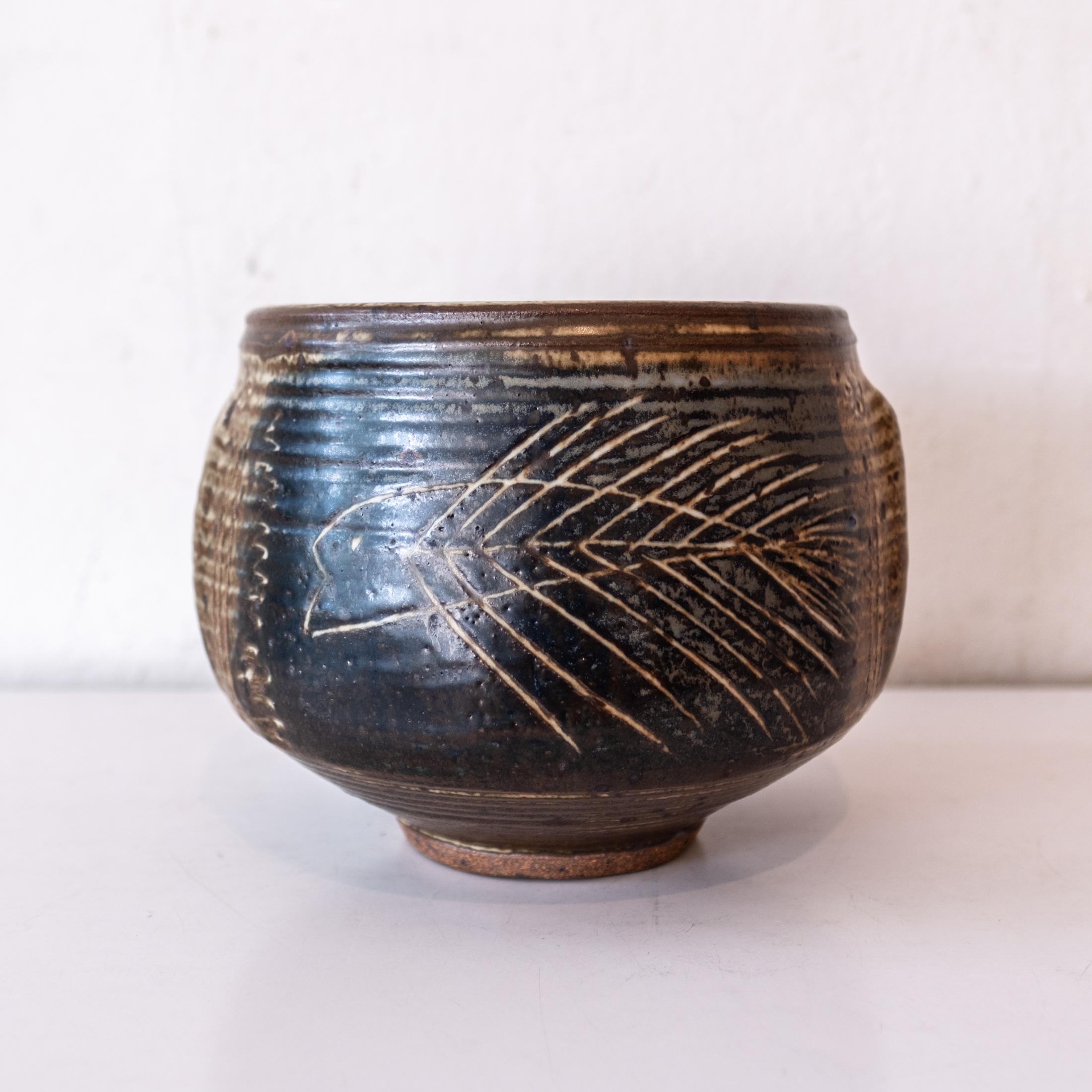 Vivika and Otto Heino Large Decorated Ceramic Bowl 1