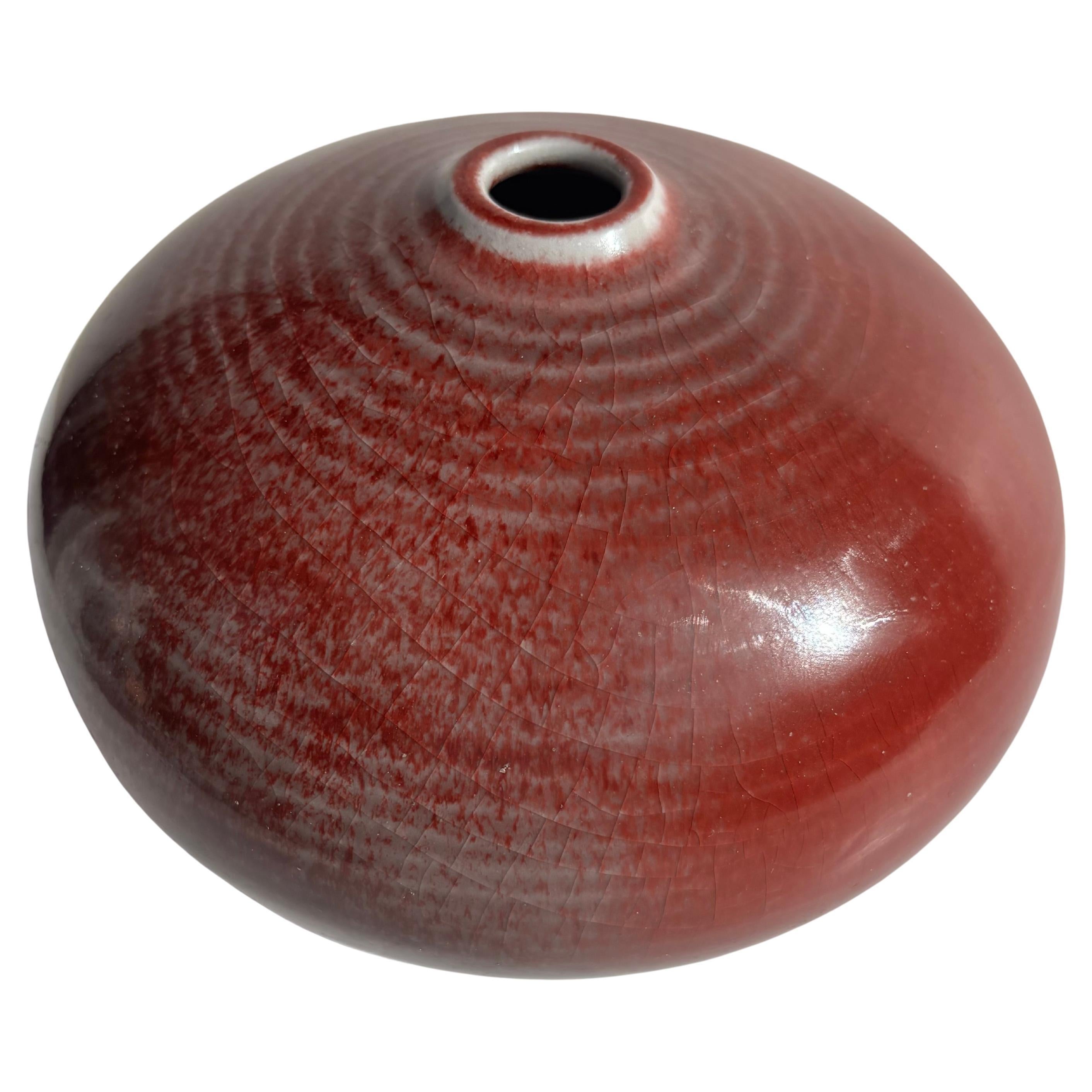Vivika and Otto Heino pottery/ceramic "weed" vase signed.