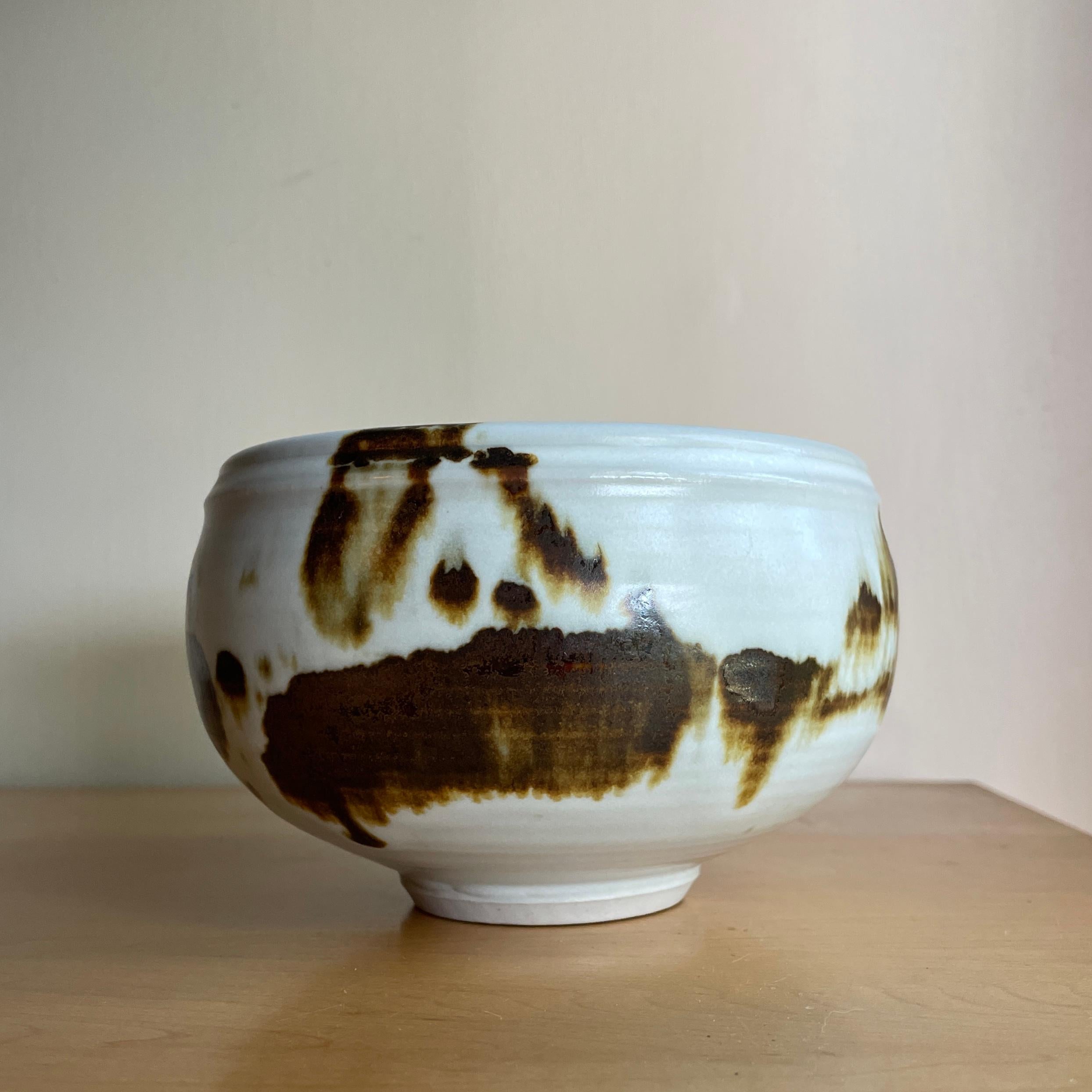 Americano Vaso in ceramica d'arte smaltata Vivika + Otto and Vivika Heino Ceramisti americani del XX secolo MCM in vendita
