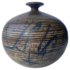 Vivika & Otto Heino Modern Ceramic/Pottery Vase, Abstract Design, Signed