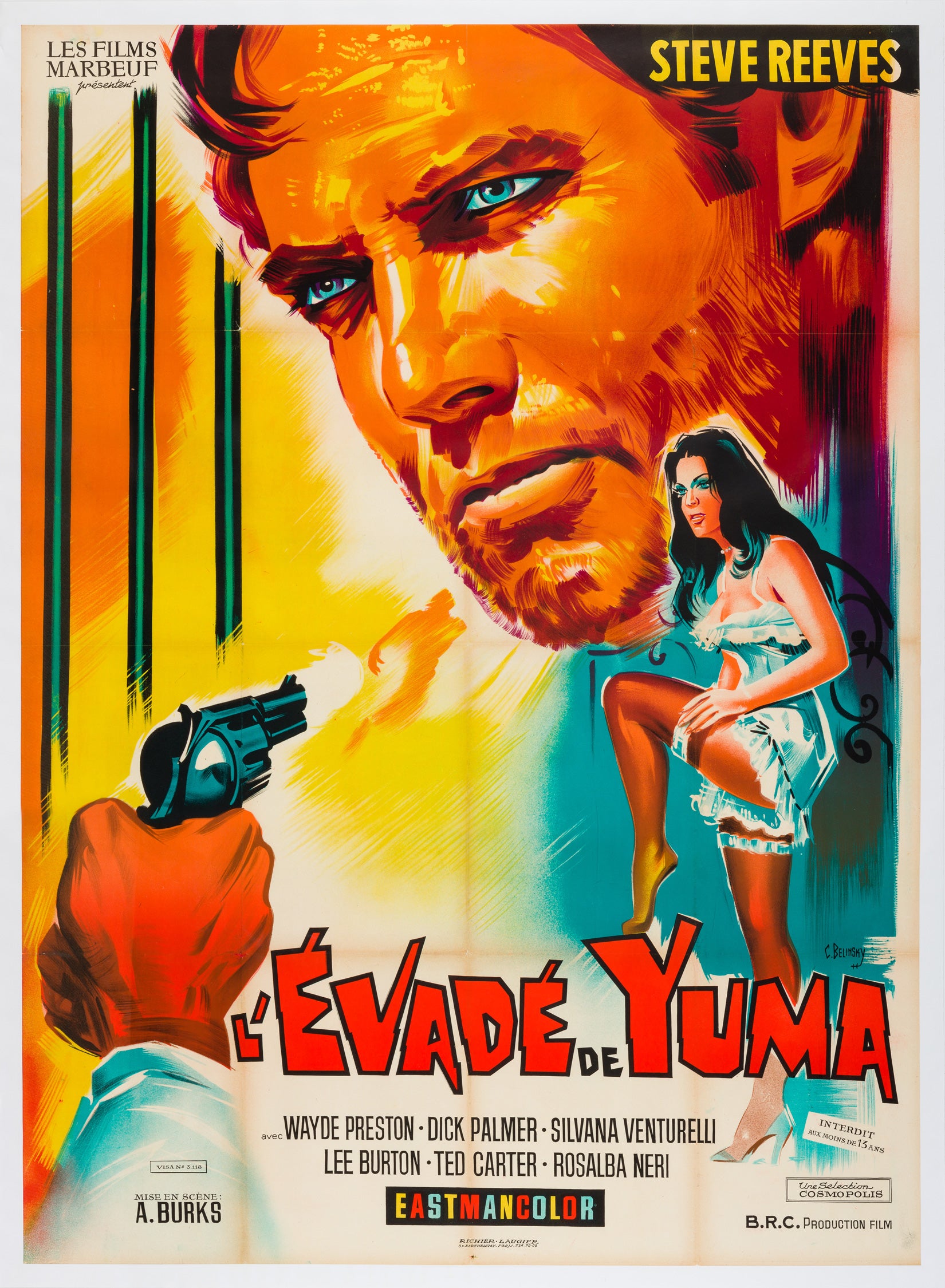 Vivo Per la Tua Morte, Original französisches Original-Filmplakat, Belinsky, 1968 im Angebot