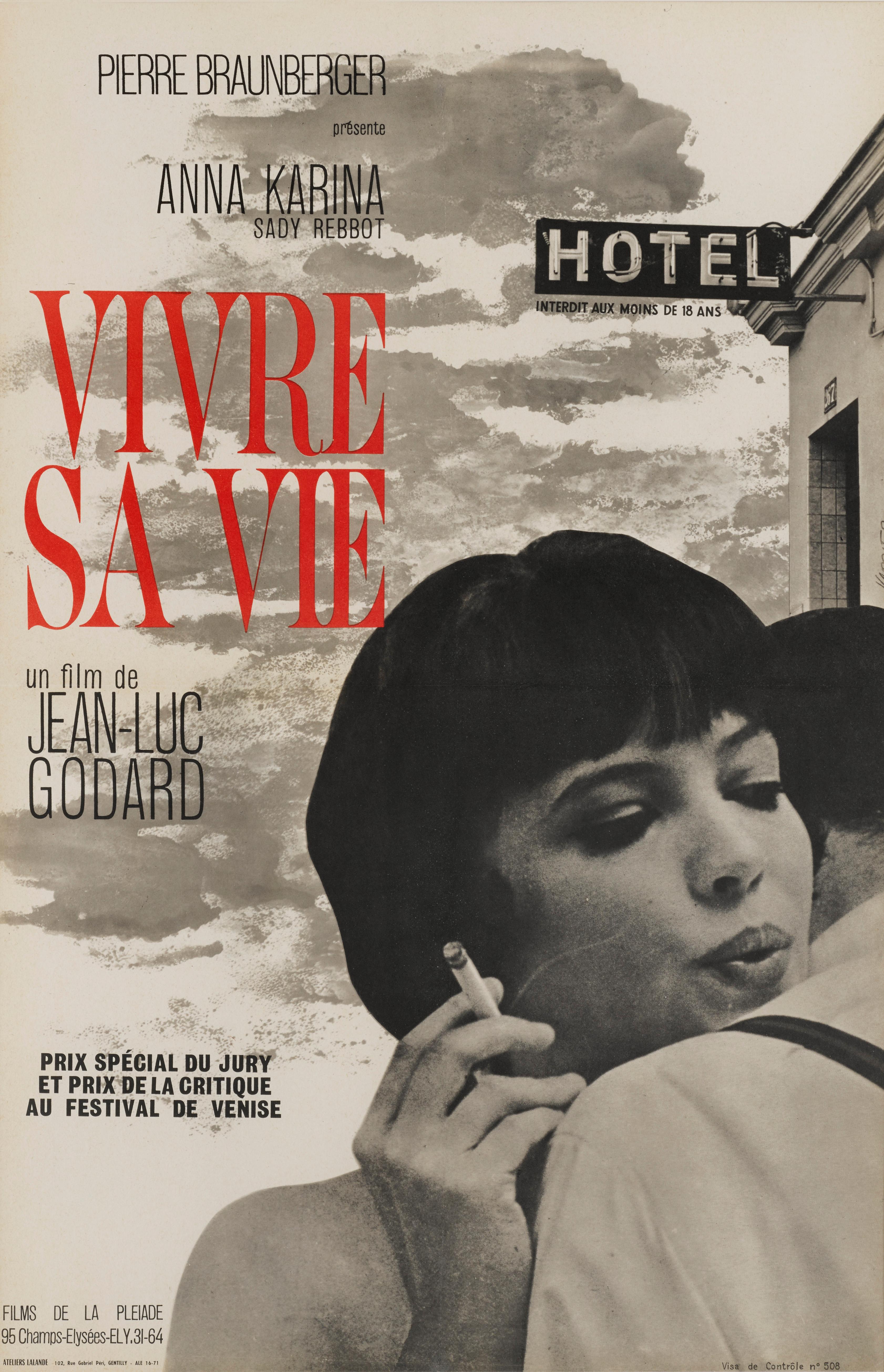 Original French movie poster for Jean-Luc Godard's Classic French new wave.
Film from (1962) Susan Sontag, author and cultural critic, has described Godard's achievement in Vivre Sa Vie as 