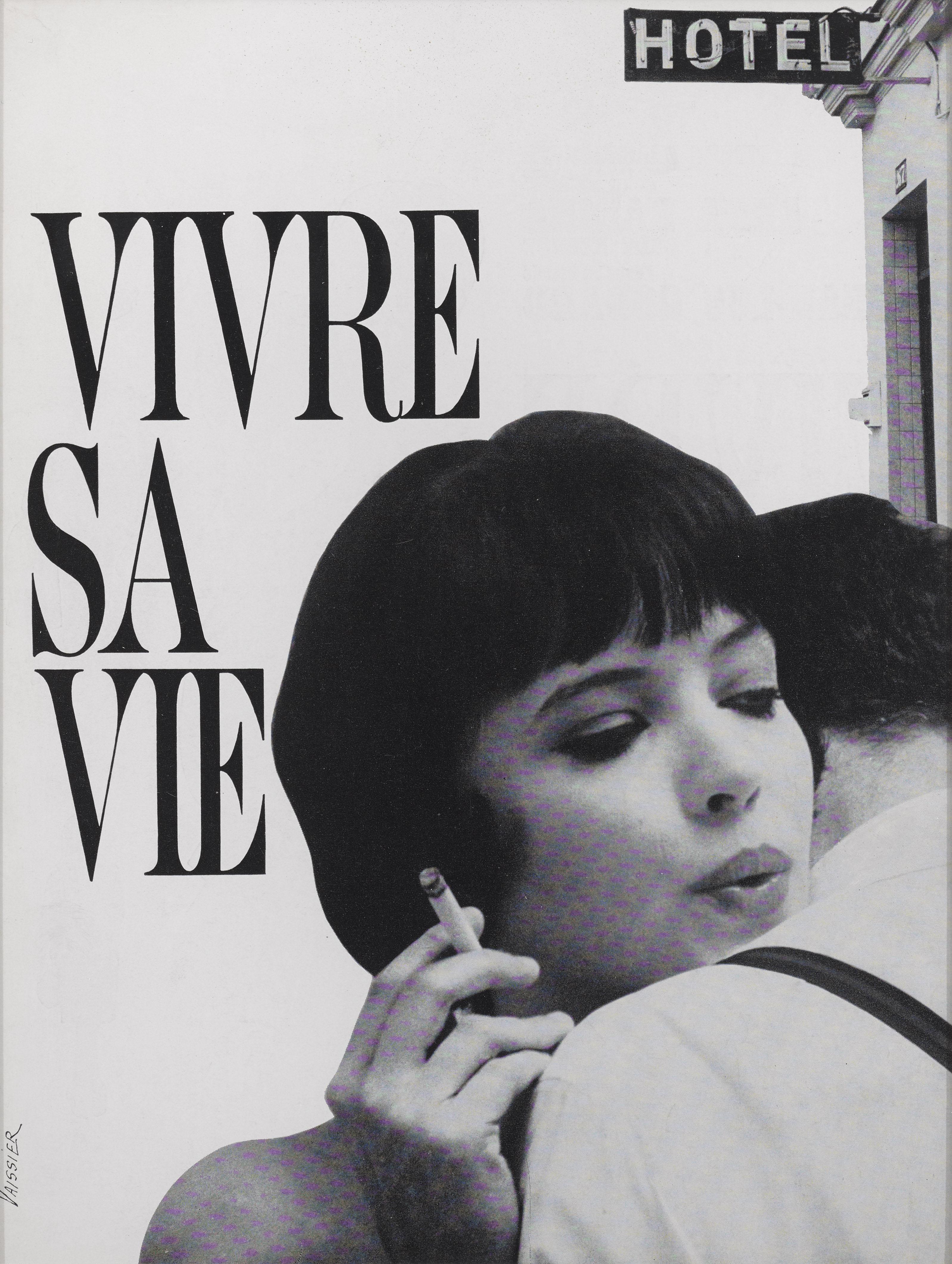Original French promotional brochure cover for Jean-Luc Godard's classic French new wave film from (1962) 
Susan Sontag, author and cultural critic, has described Godard's achievement in Vivre Sa Vie as 