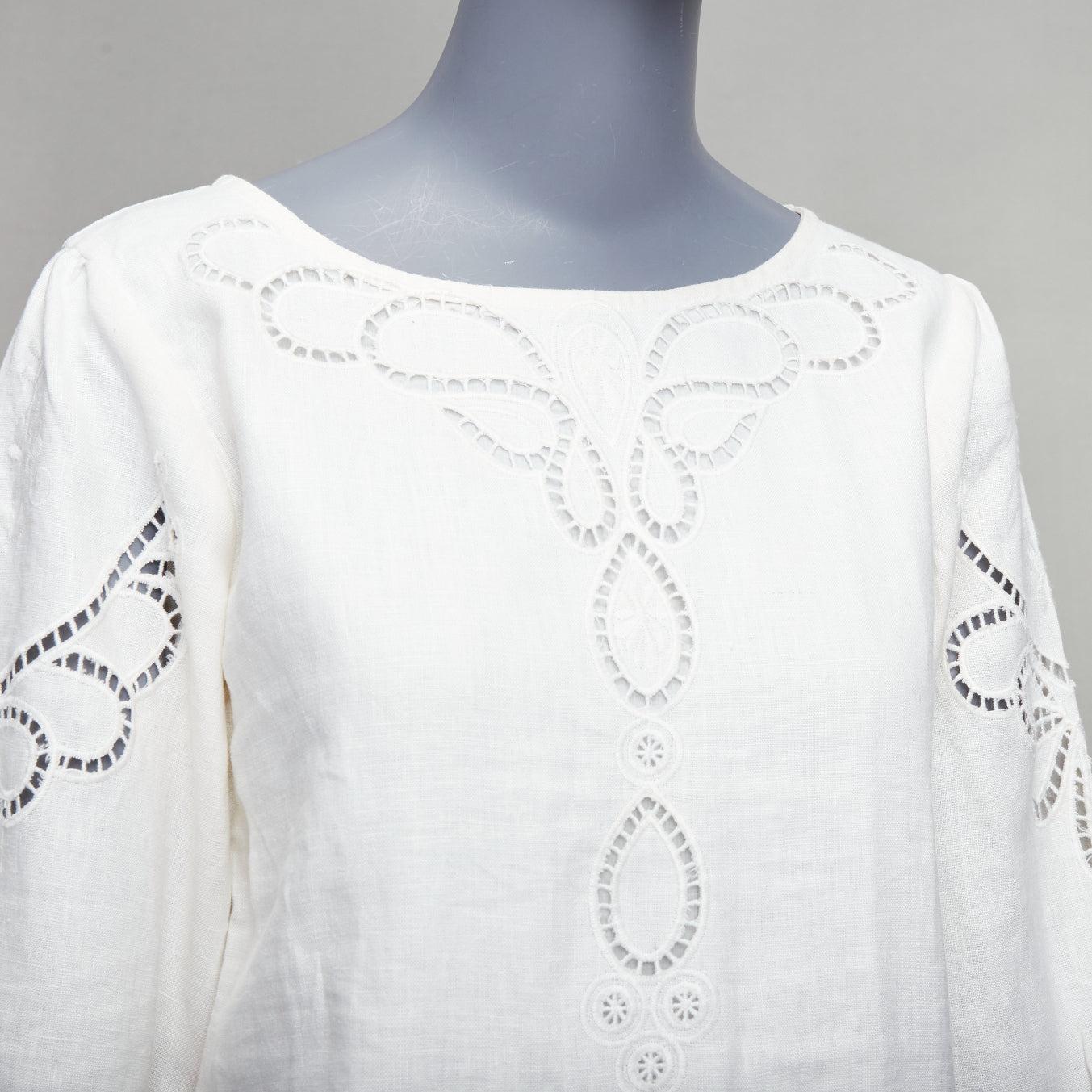VIX PAULA HERMANNY Solid Jessey white linen lace lattice coverup boho dress S
Reference: LACG/A00381
Brand: Vix Paula Hermanny
Model: Solid Jessey
Material: Linen
Color: Cream
Pattern: Solid
Closure: Button
Extra Details: Back keyhole buttons.
Made