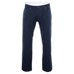 VJC Pantaloni a gamba dritta in maglia blu navy I.L.A.