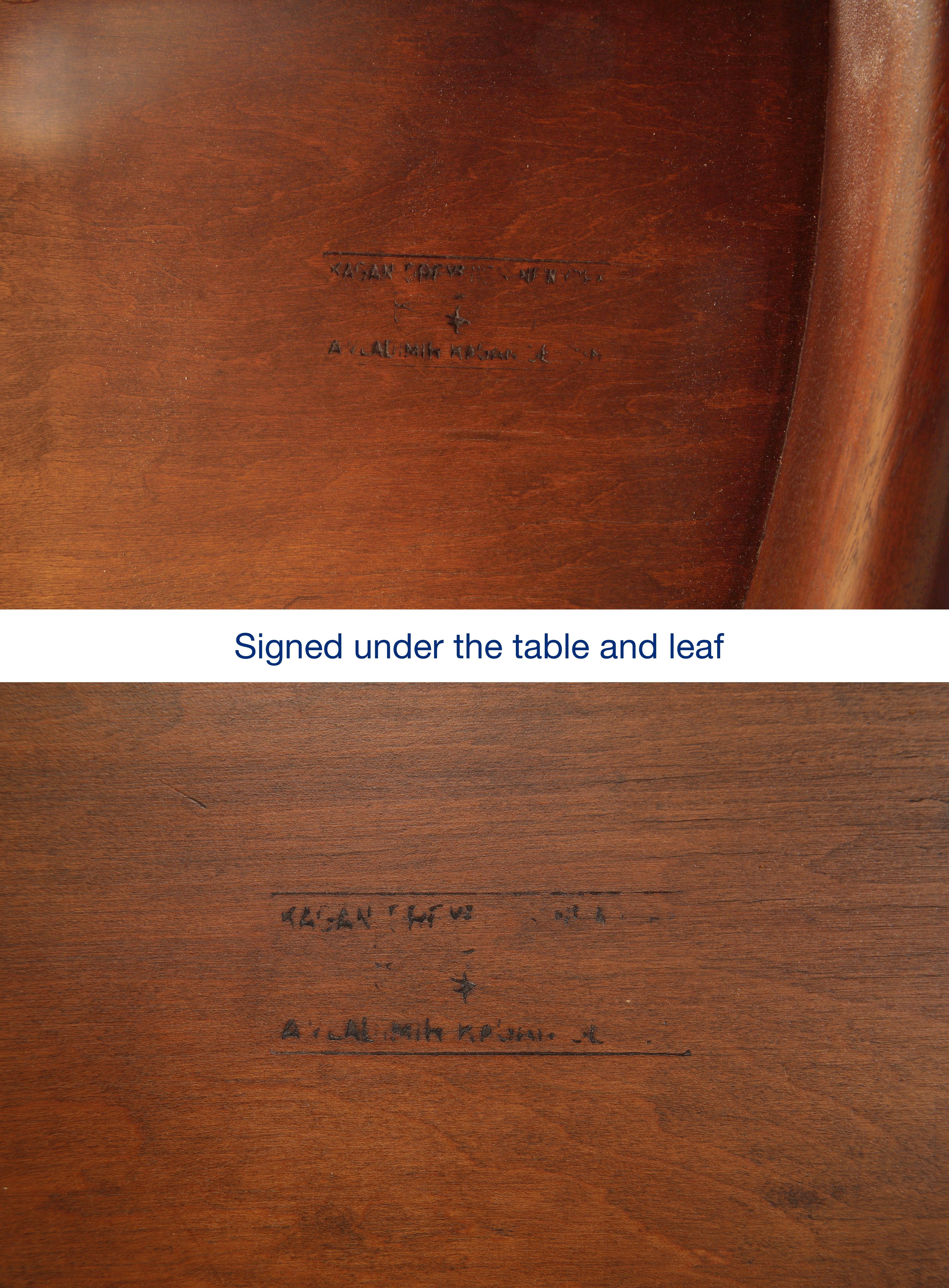 Table de salle à manger VK201 de Vladimir Kagan pour Kagan-Dreyfuss, 1958, signée en vente 12