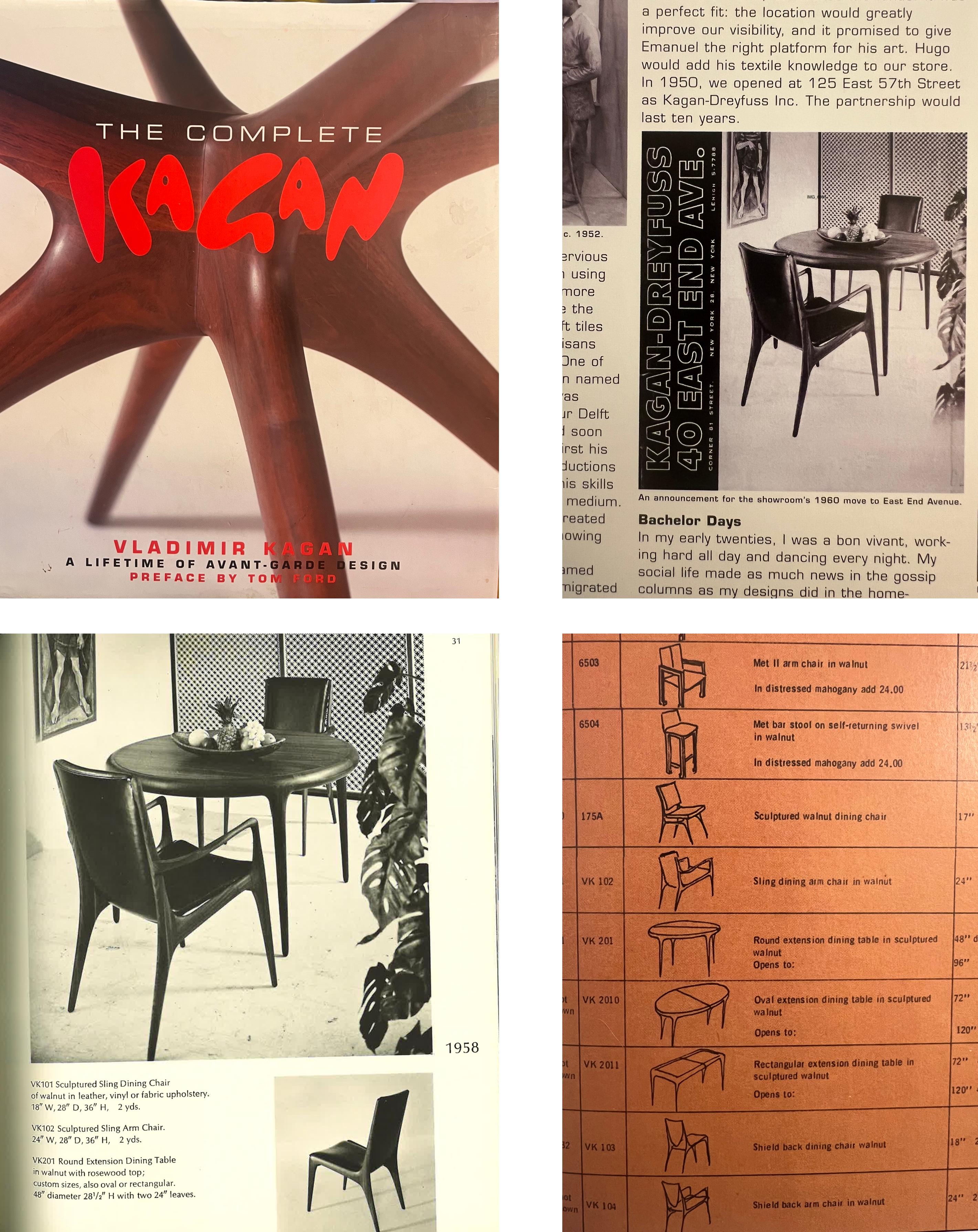 Table de salle à manger VK201 de Vladimir Kagan pour Kagan-Dreyfuss, 1958, signée en vente 13