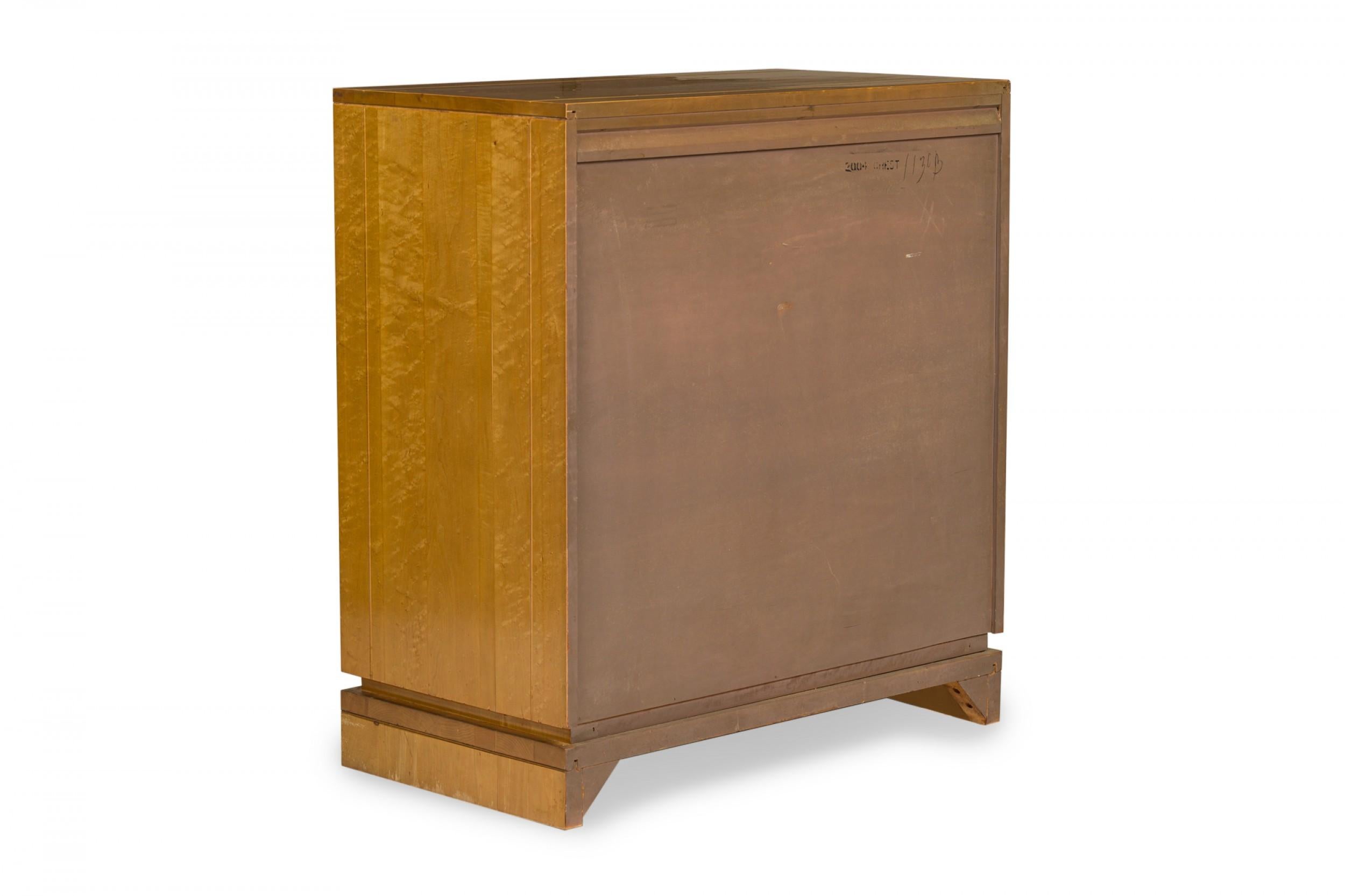 Americano Van Keppel-Green per Brown Saltman Cassettiera in legno a 5 cassetti con base a staffa in vendita