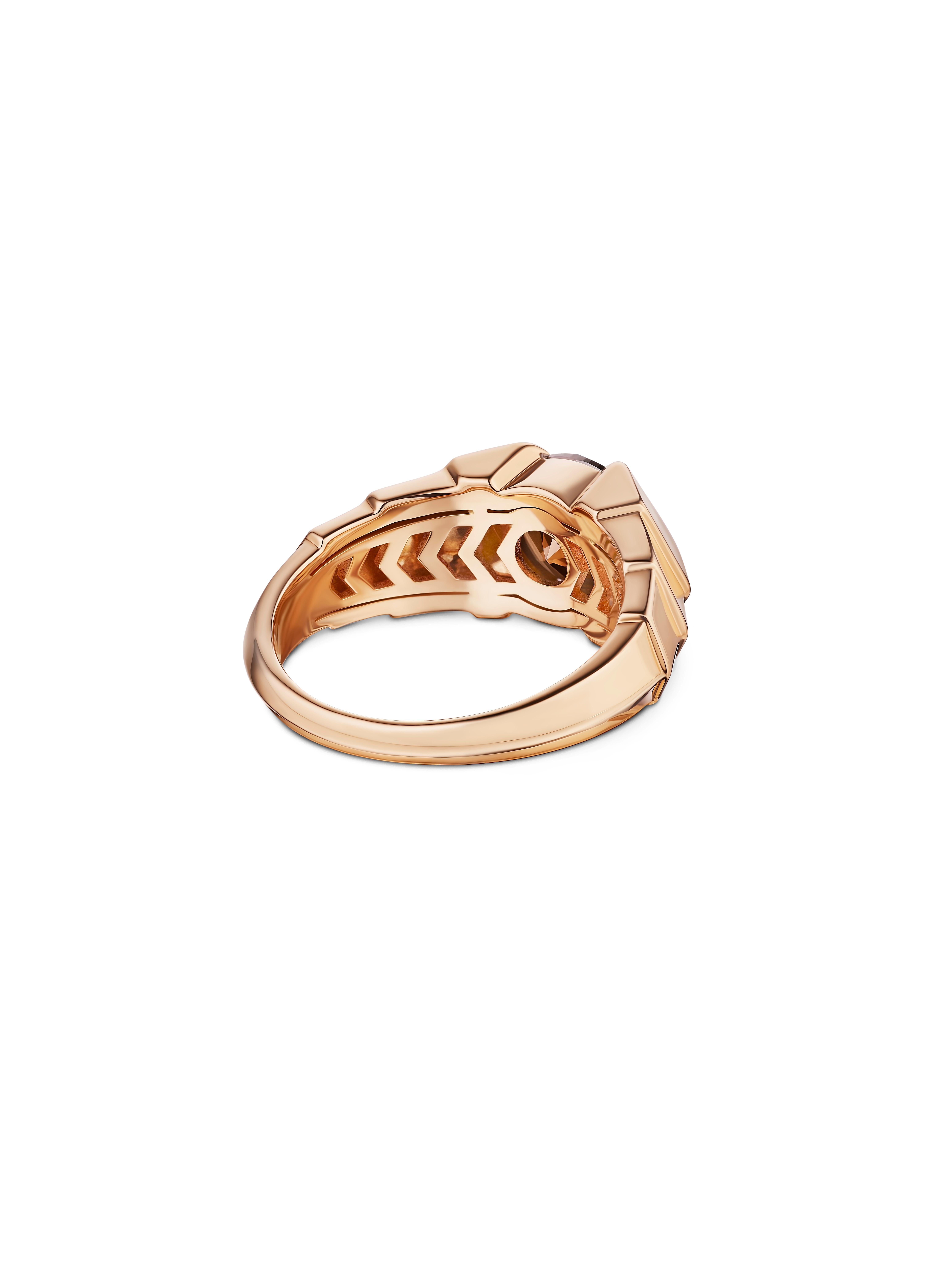 For Sale:  VL Cepher Brown Diamond 18K Rose Gold Arris Large Ring 2