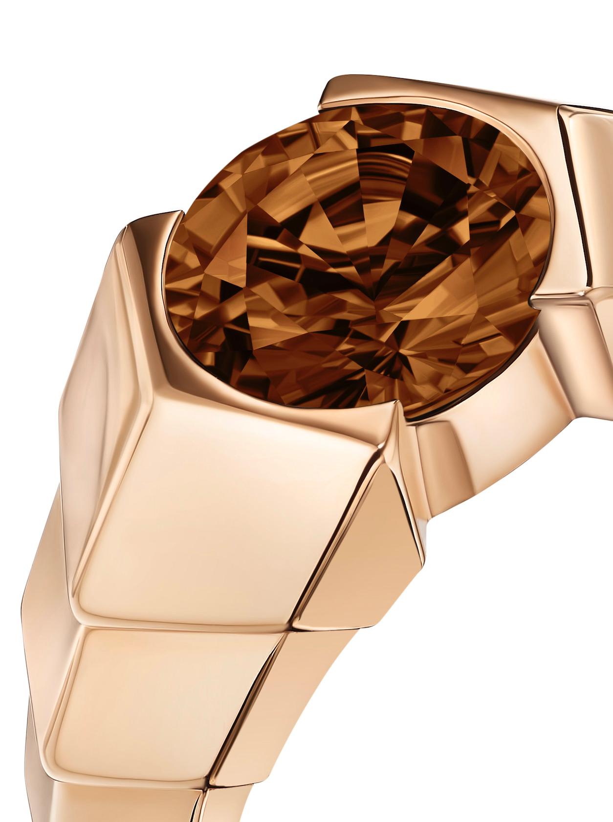 For Sale:  VL Cepher Brown Diamond 18K Rose Gold Arris Large Ring 3