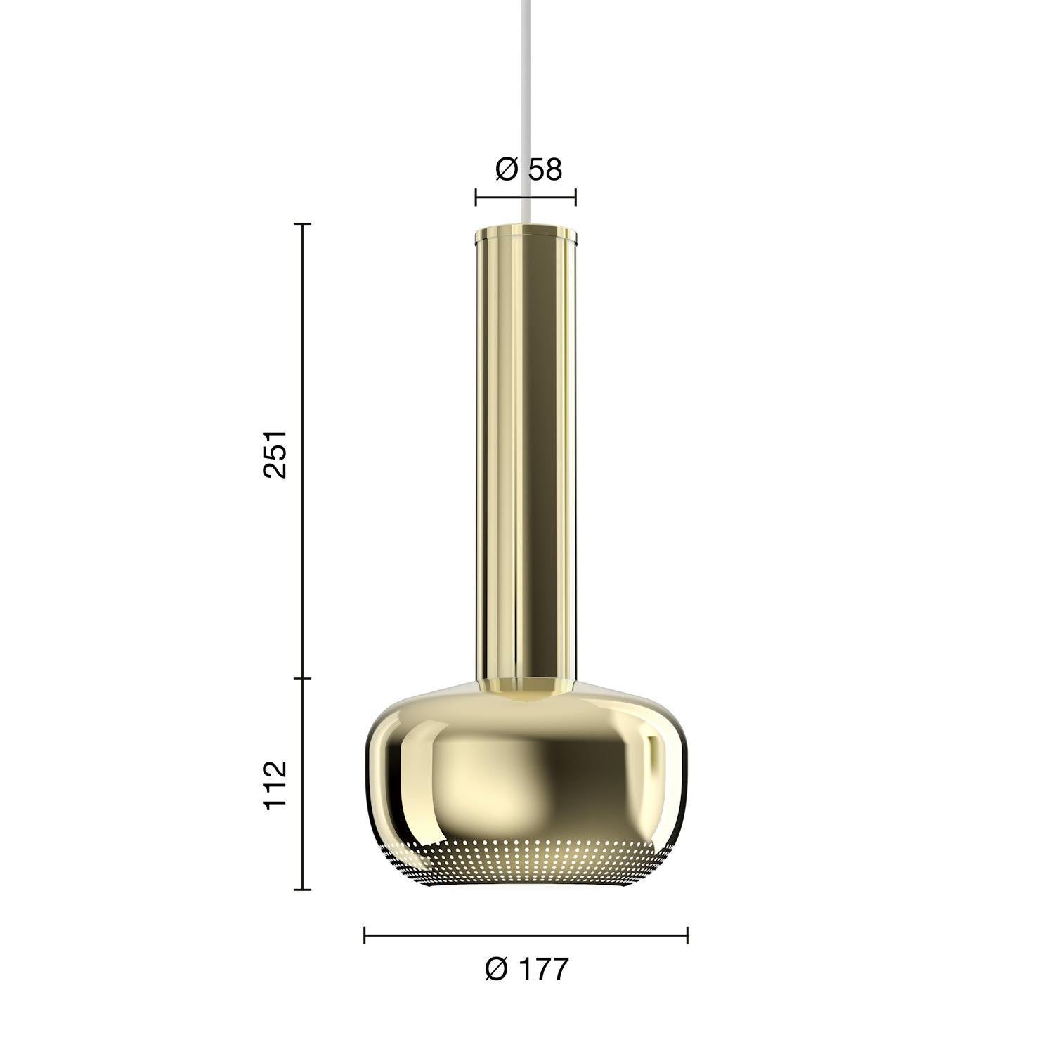 VL56 pendant lamp by Louis Poulsen
VL56 pendant lamp by Louis Poulsen in polished brass or chrome. Designer Vilhelm Lauritzen
 Please note that brass surfaces are not treated. This means that the surface will change over time and take on a