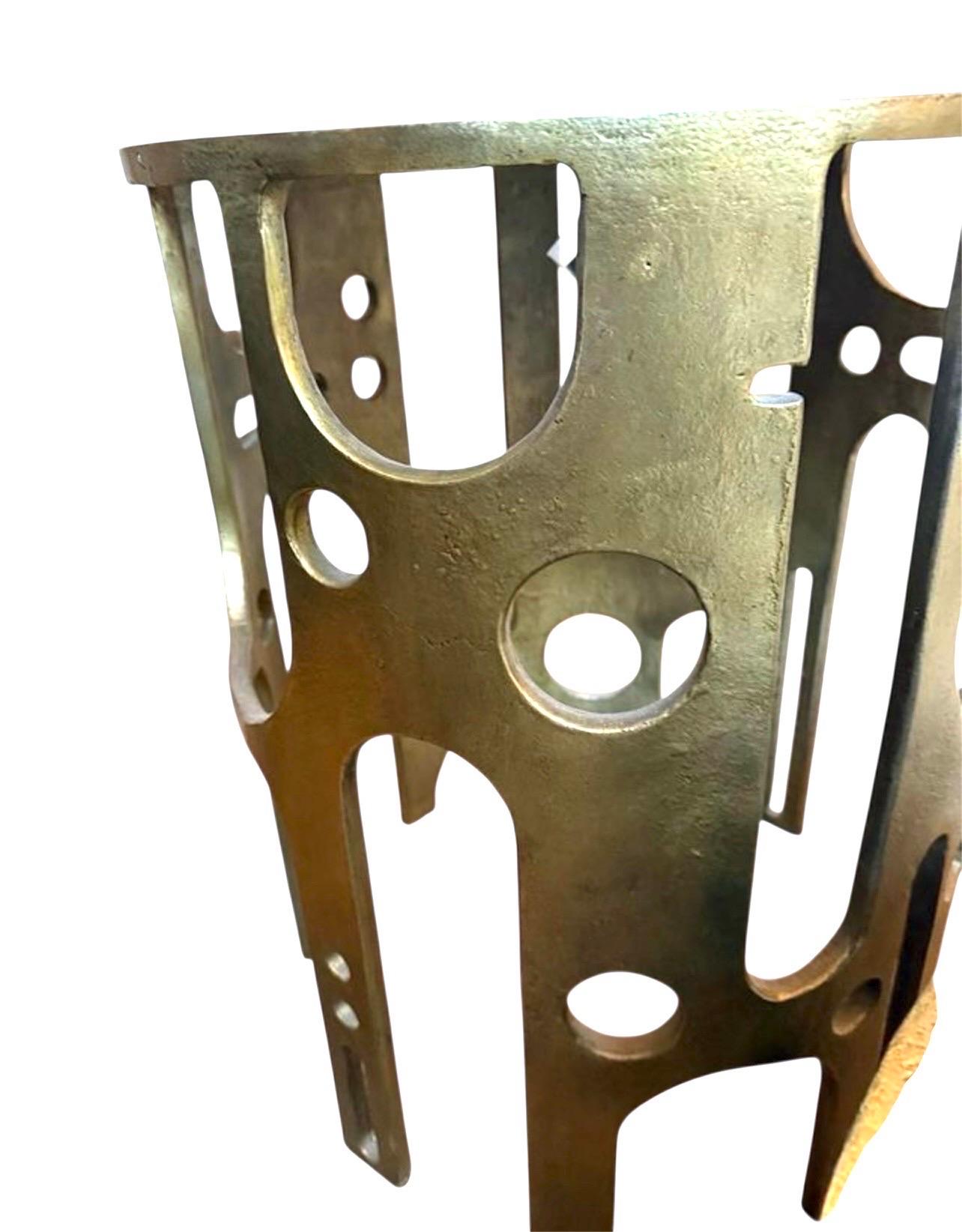 italien VLAB Paire de tables basses Brutalist avec finition Bronze édition limitée , 2008 en vente