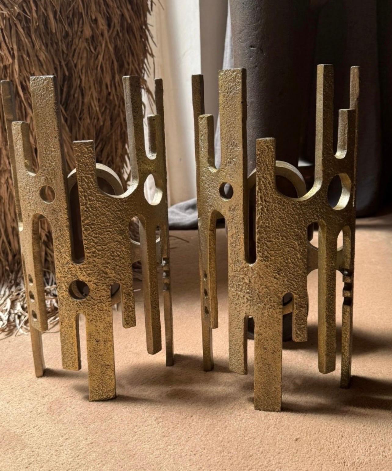 VLAB Brutalista Pareja de apliques con acabado Bronce Edición limitada , 2008 Italiano en venta
