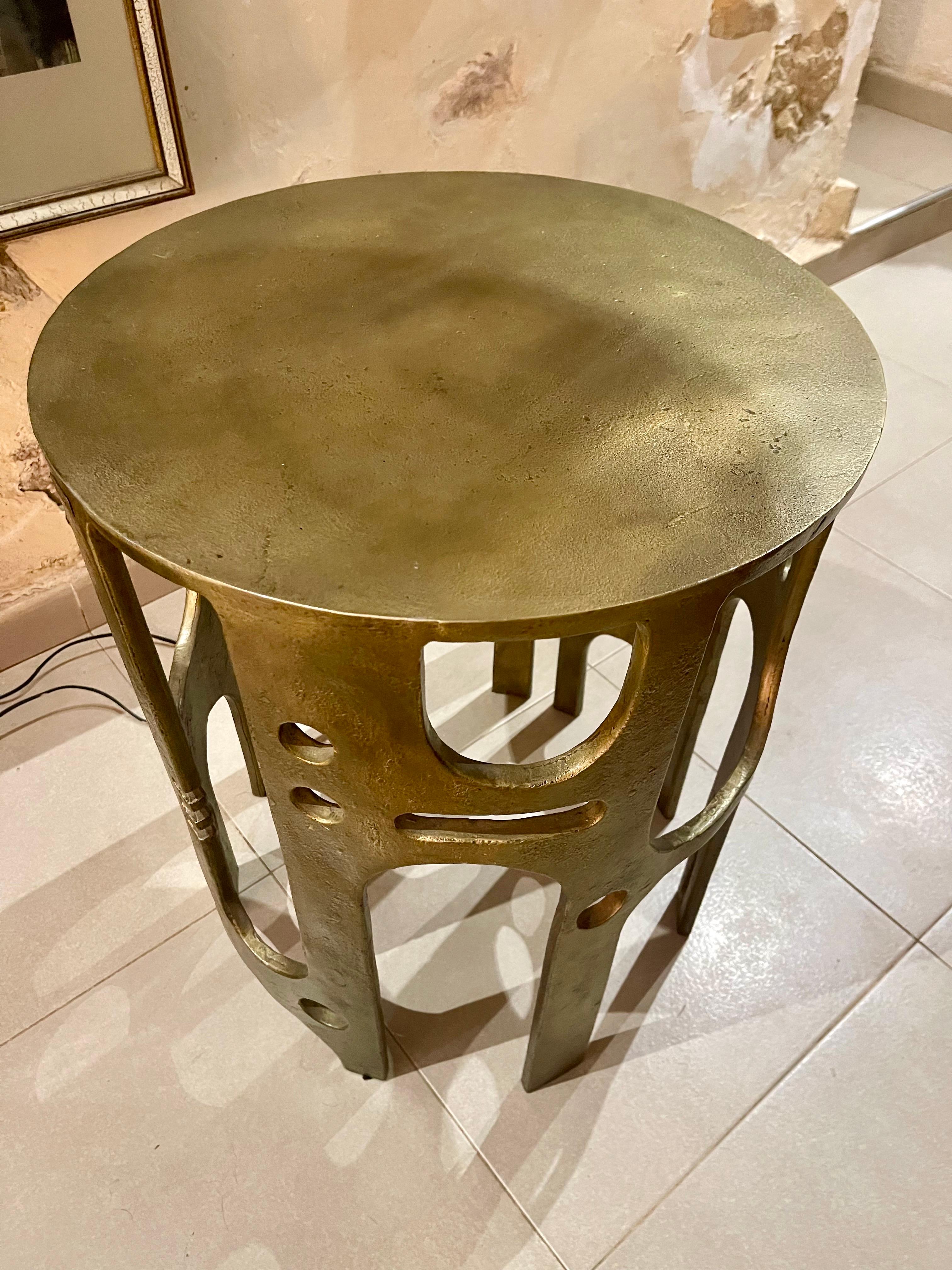 XXIe siècle et contemporain VLAB Table brutaliste avec finition en bronze, édition limitée, 2008 en vente