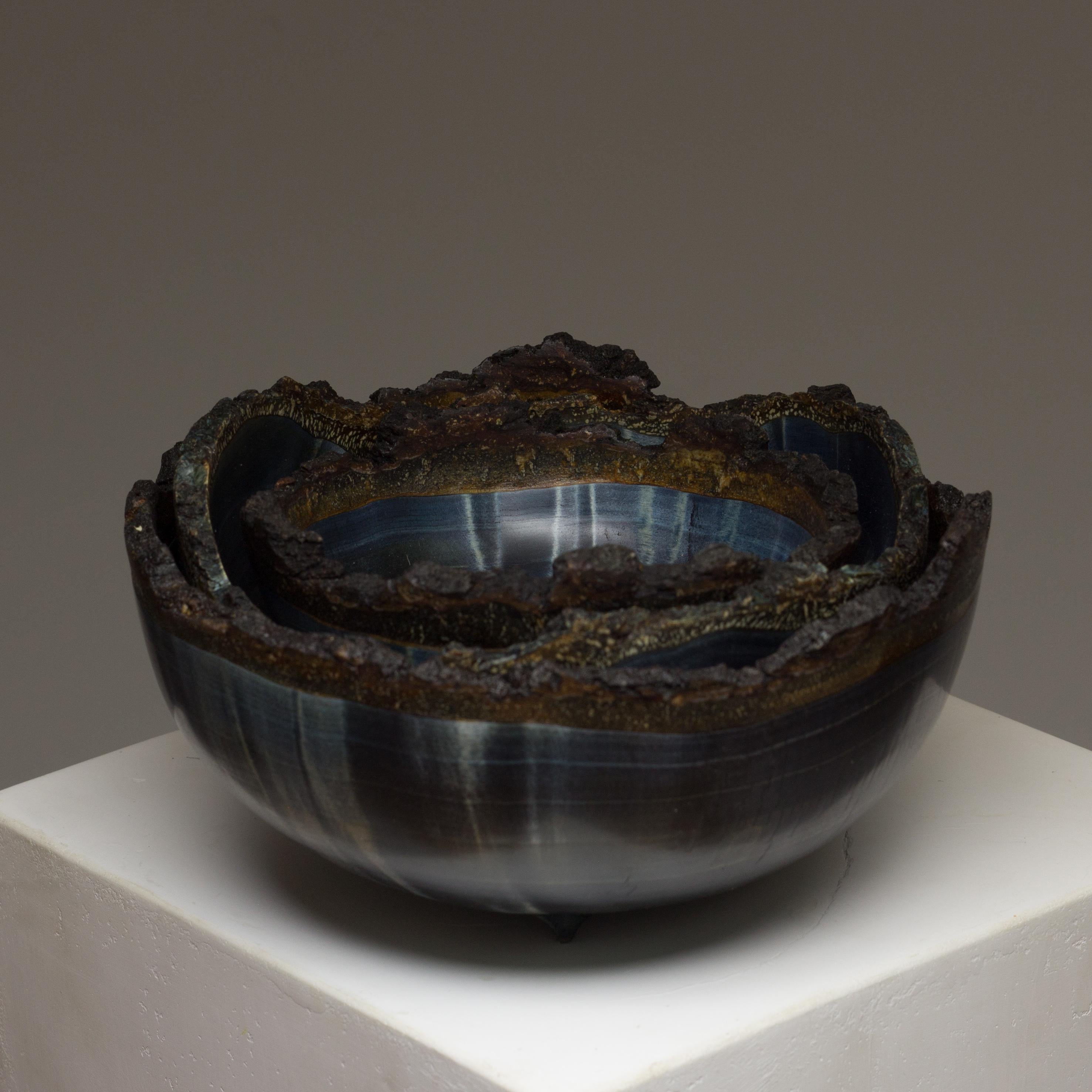 Contemporary Vlad Droz, Ensemble of Unique Hand-Sculpted Wooden Bowls