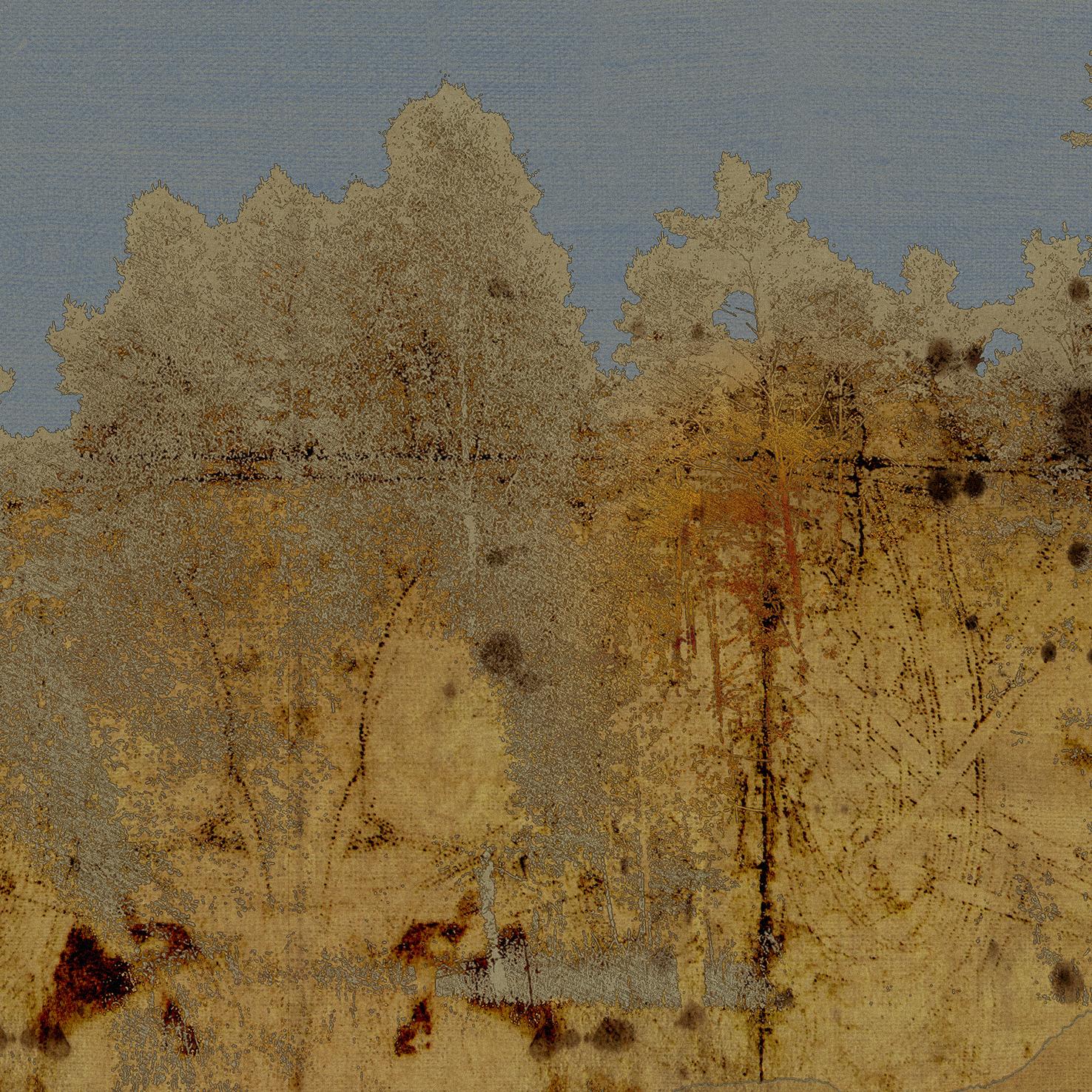 This contemporary artwork, crafted using a sublimation process, offers an exquisite transfer of vivid imagery onto silk through eco-friendly, water-based sublimation inks. 

Its hybrid technique combines photography, drawings, ink splashes, and