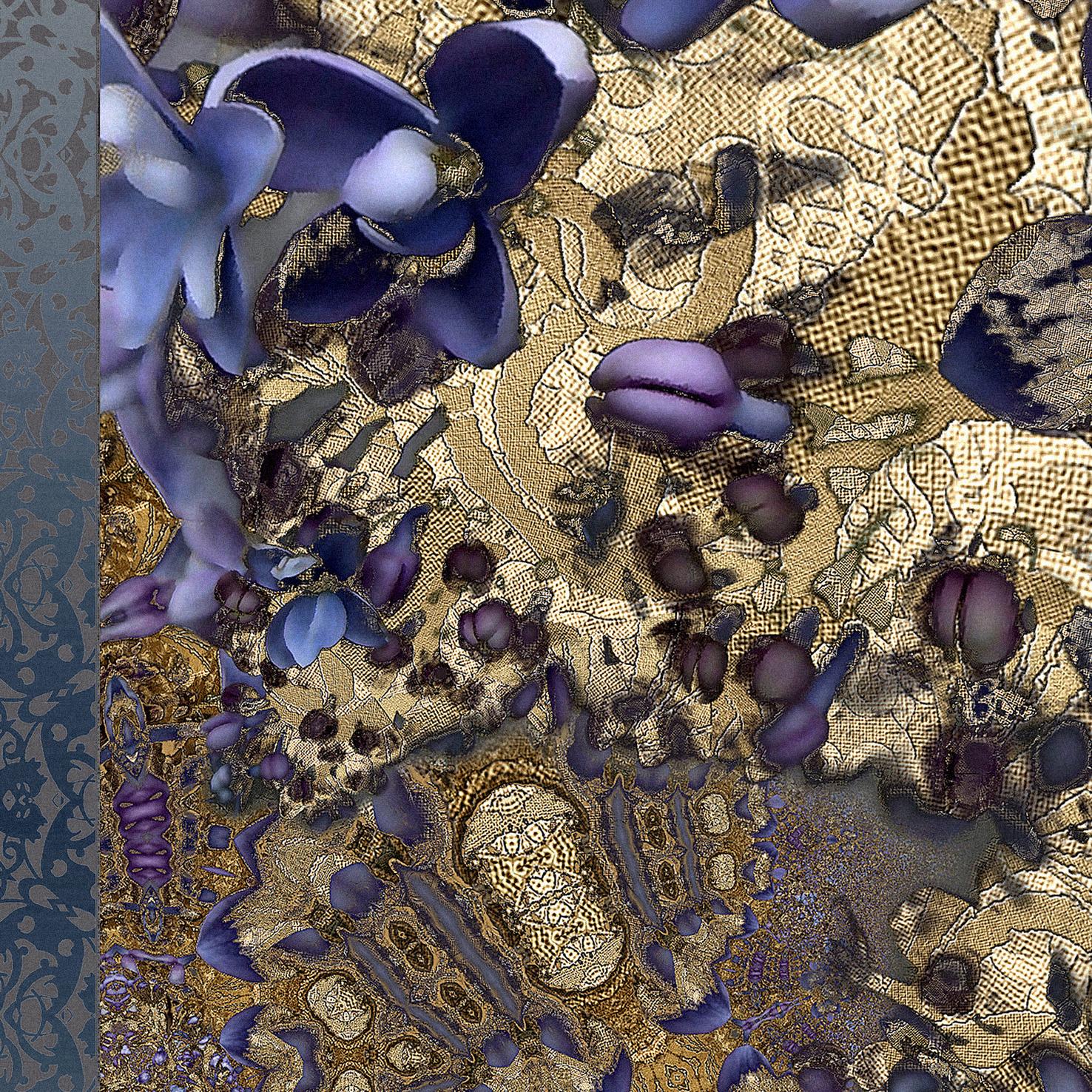 Impression sublimation en édition limitée sur soie - Triptyque - Lilas en vente 1