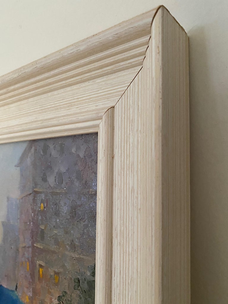 Vladimir Andreev Journ e Pluvieuse Huile Sur Toile Sc ne De Rue 