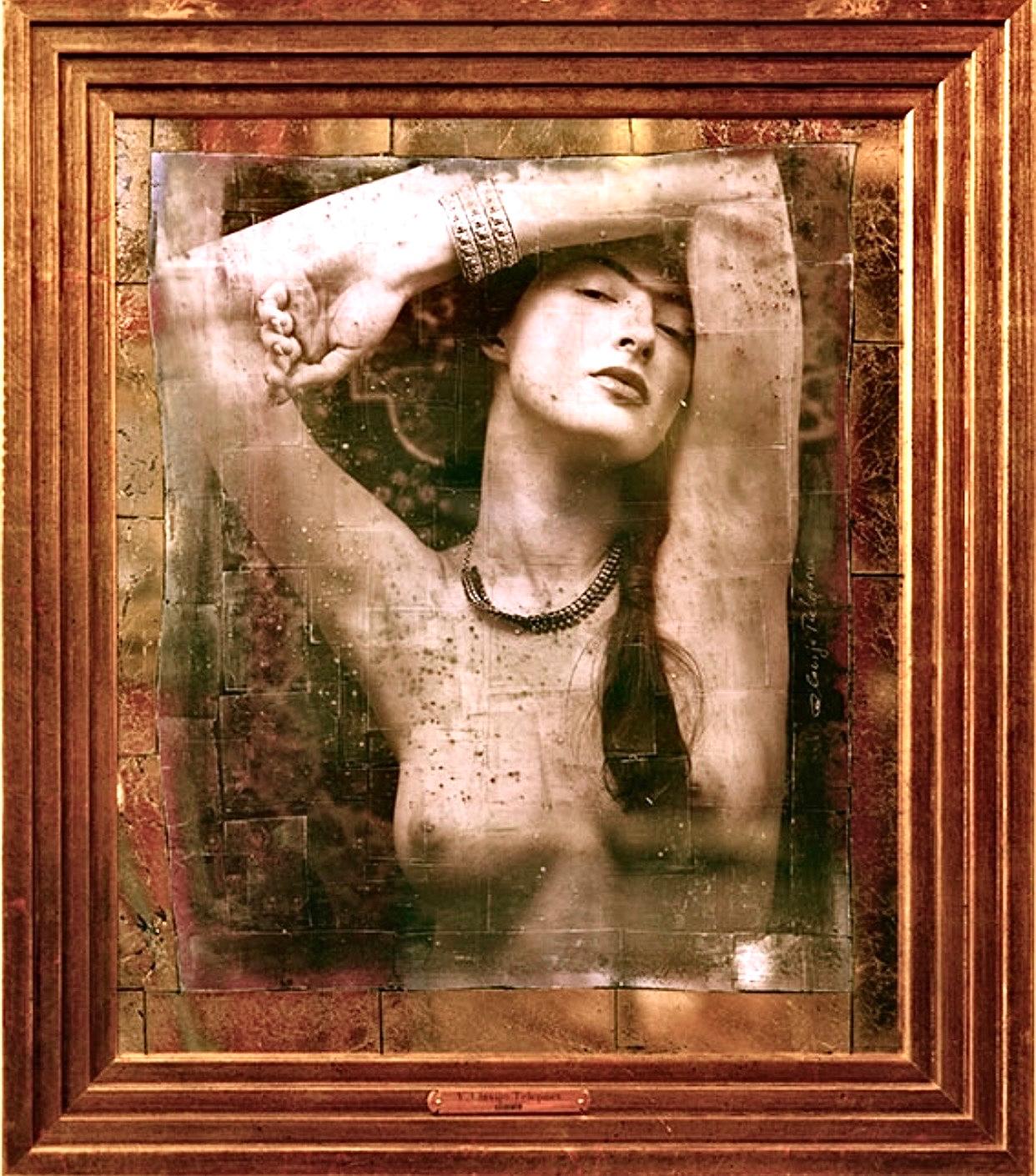 "Salome" from the famous "Sensuality" Series, Mirror, Eglomise 