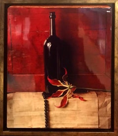 "Still Life with a Bottle" 30"x26" inch Ed. 1/3 by VLADIMIR CLAVIJO-TELEPNEV 