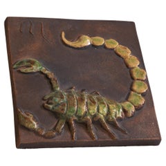 Vladimír David for Jihokera Bechyně Zodiac Tile Scorpio / Scorpion