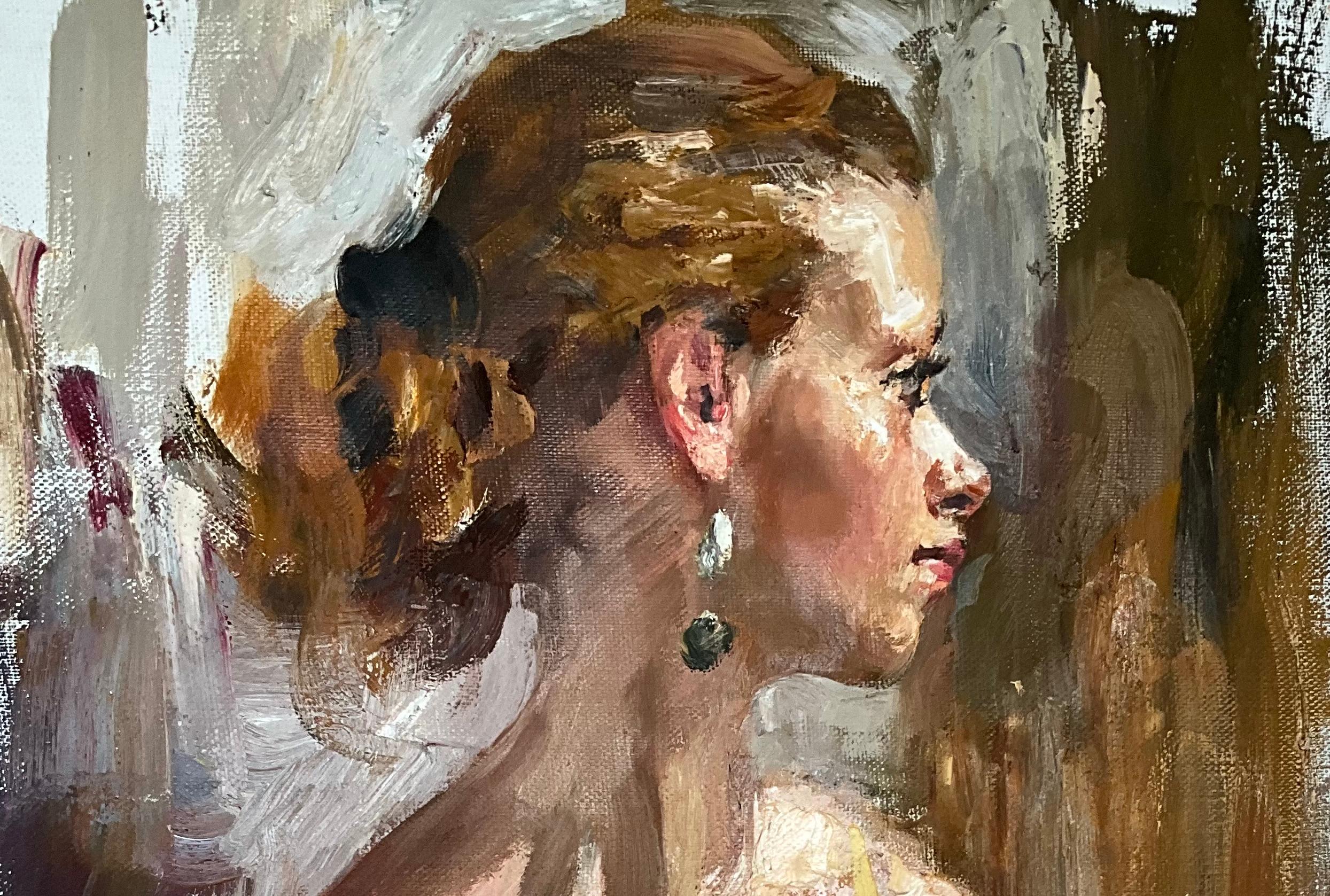 El vestido amarillo prímula  Vladimir Ezhakov. Artista ruso contemporáneo en venta 6