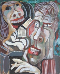 Flirten. 1970. Kartenkarton, Mischtechnik, 50x40 cm