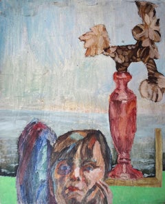 Harlequin. Double-sided. cardboard, tempera, 56.5x47 cm