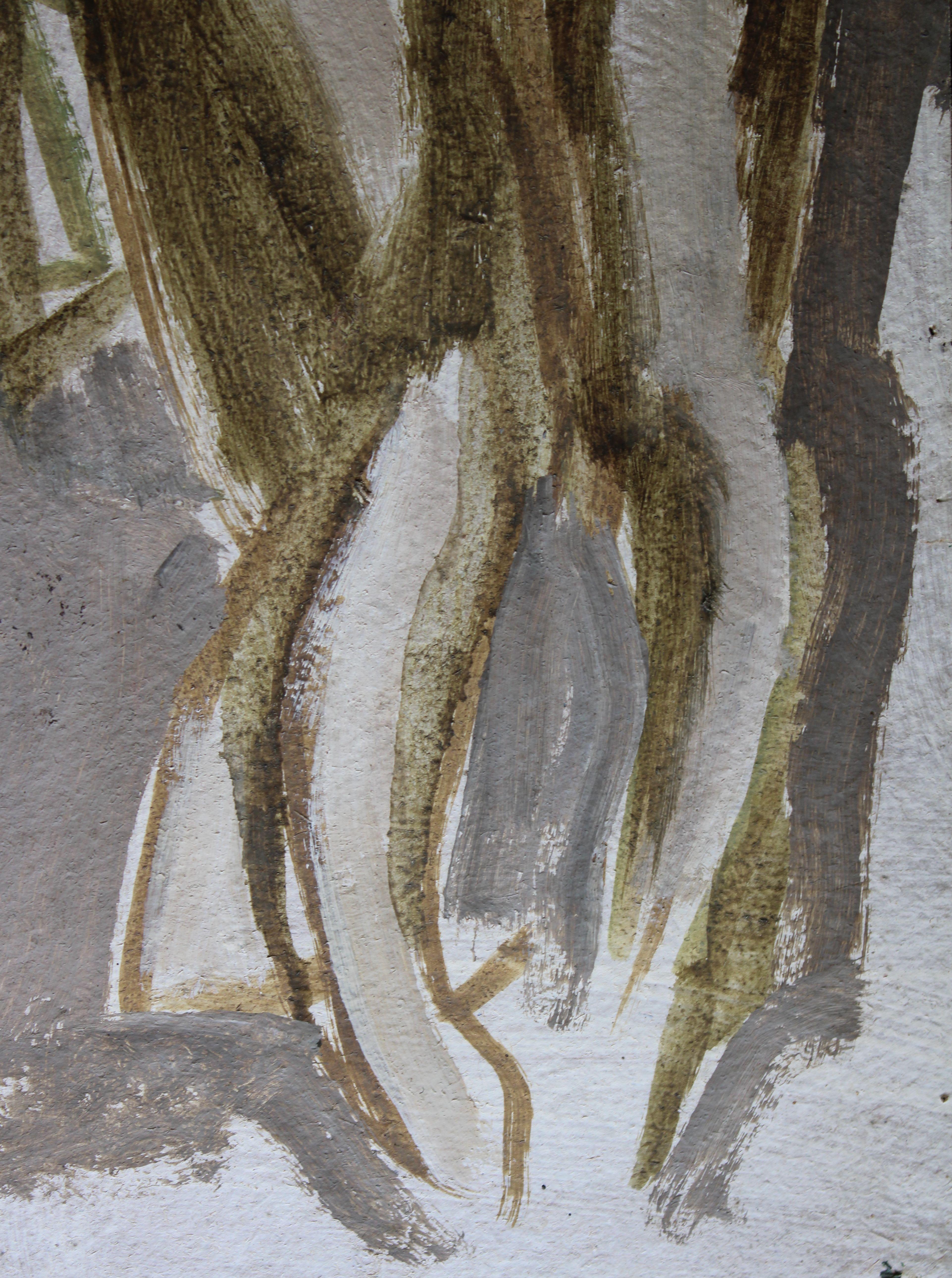 Viso solare. Bilaterale. Cartone, tempera, 53x35,5 cm in vendita 3