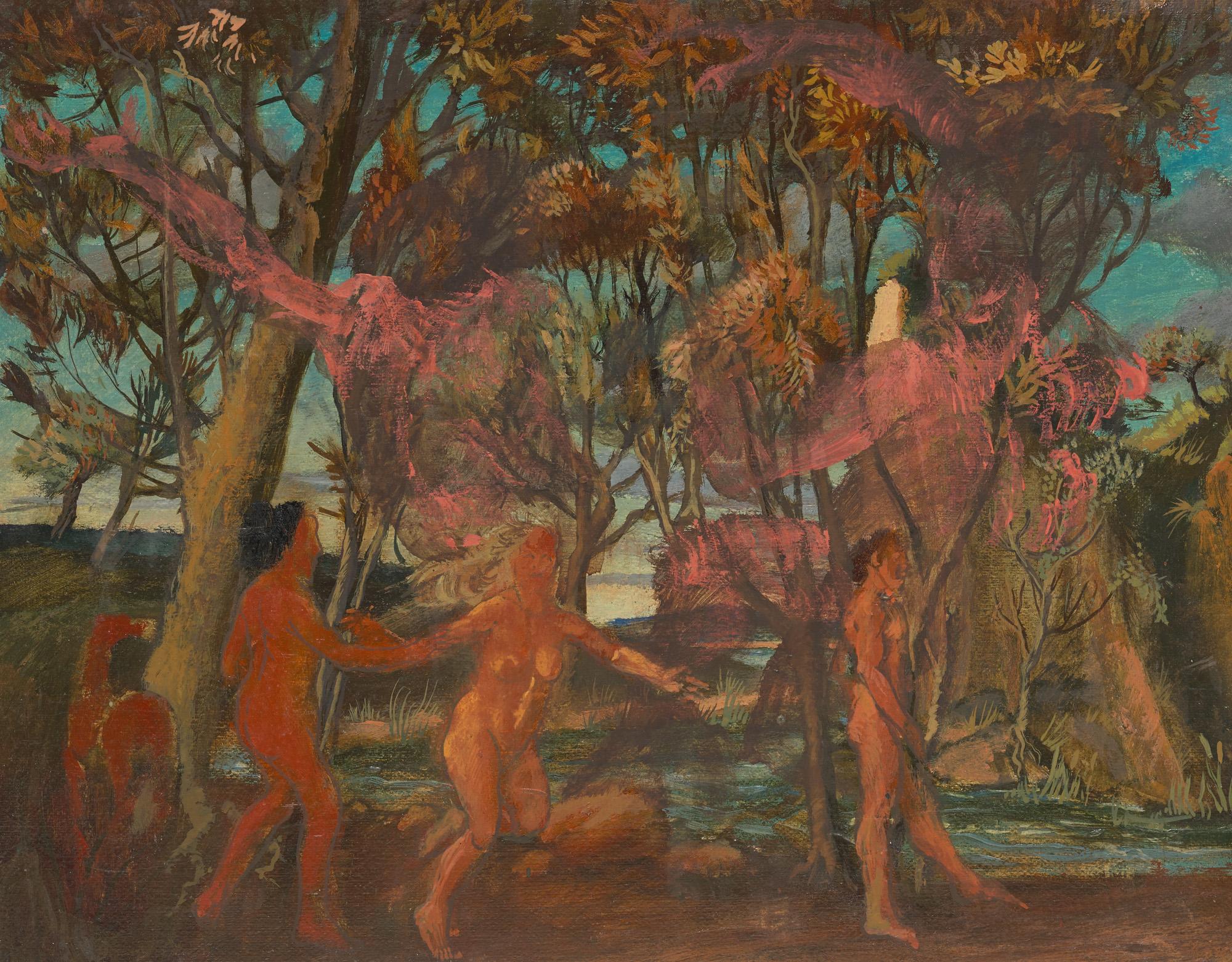 Figurative Painting de Vladimir Glushenkov  - Sin título. 1990. Cartón, témpera. 50,5x39,8cm