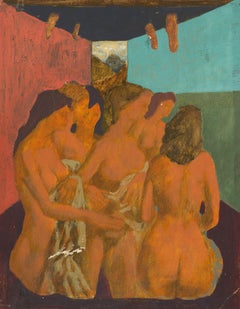 Senza titolo. Cartone, tempera. 35,5x27,5 cm