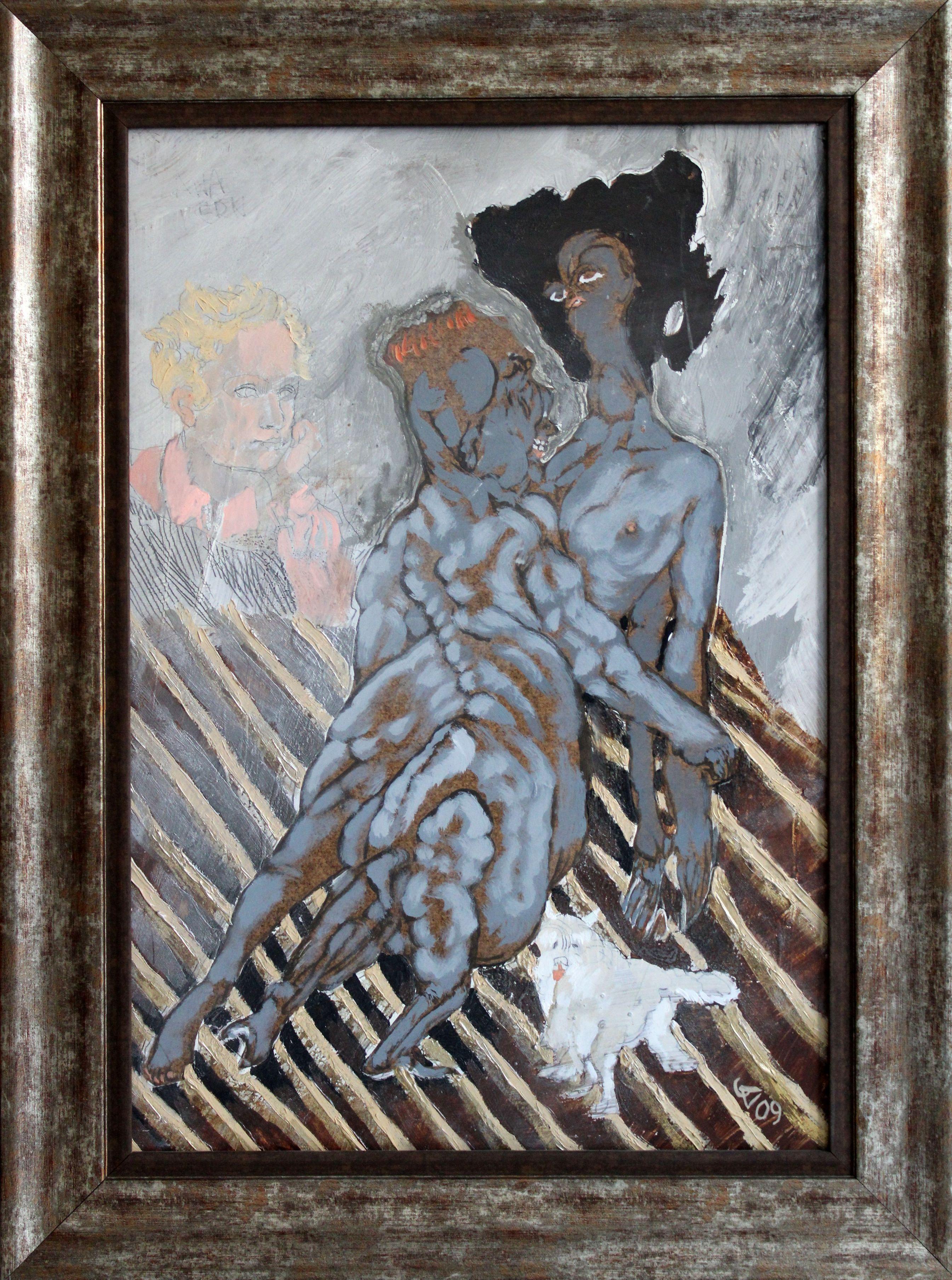 Vladimir Glushenkov  Figurative Painting – Zemfira untreu
