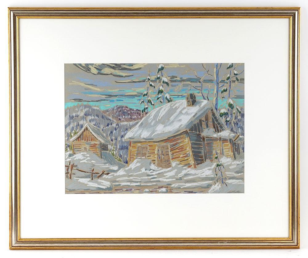Vladimir Horik, Kanadier, geb. 1939
Quebec,  1979
Pastell auf Papier
12x16 Zoll
gez. Averso
gerahmt
