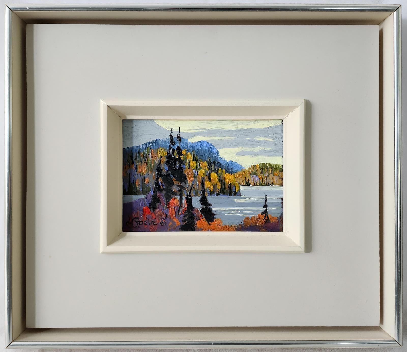 Paisaje de Quebec - Landscape Painting Gris de Vladimir Horik