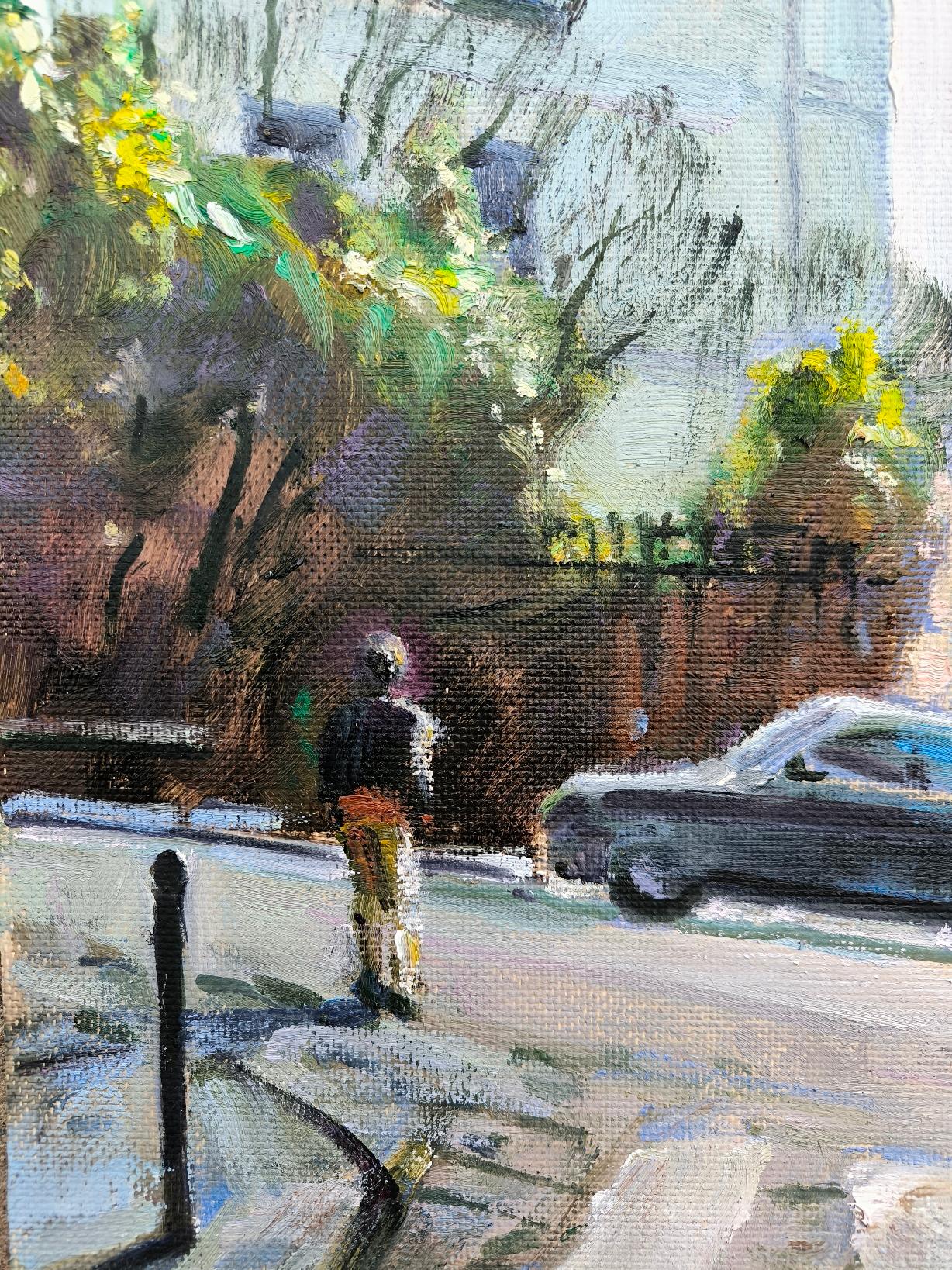 Montmartre. Winter. - Painting Realista de Vladimir Ilibayev 