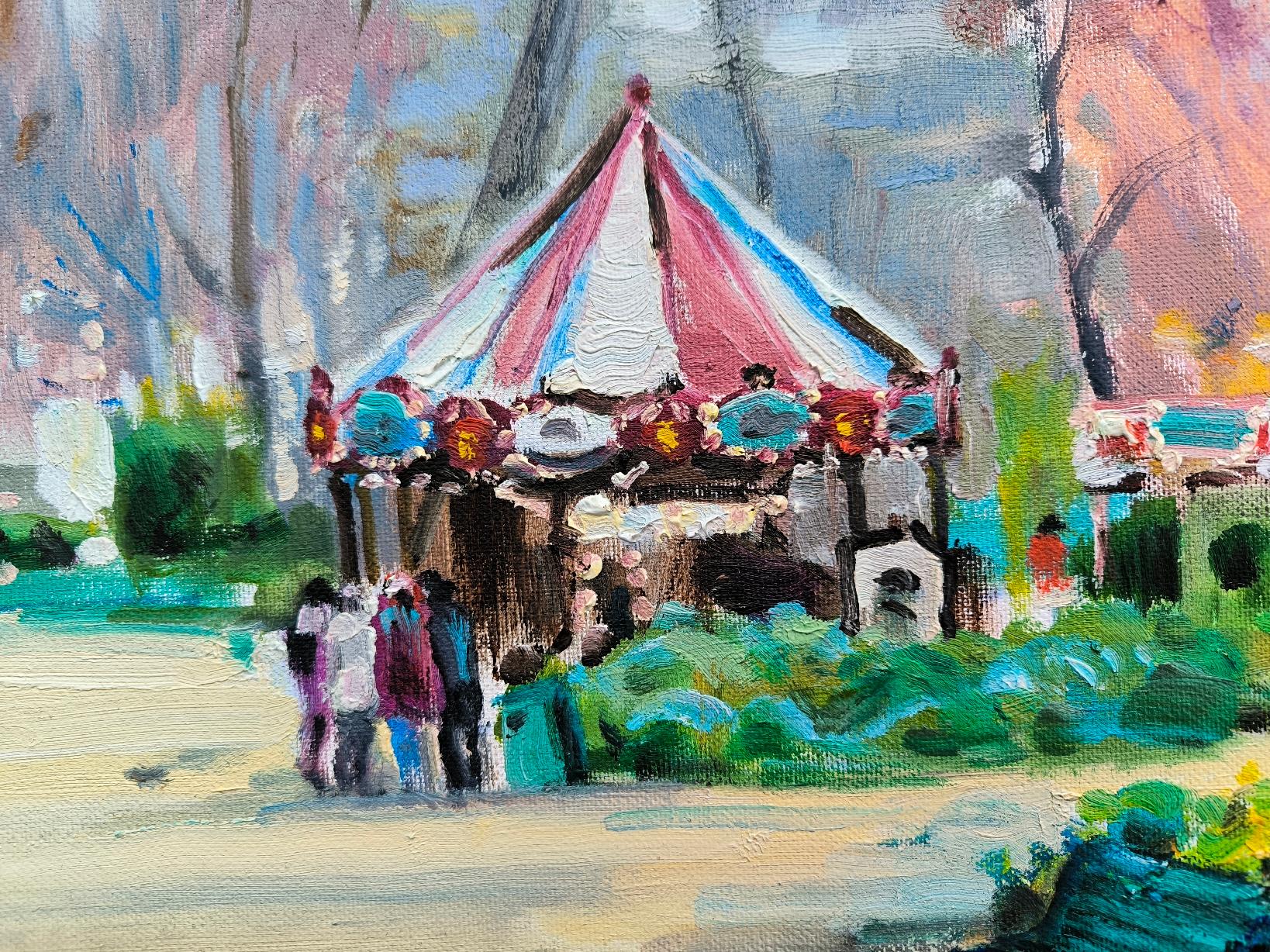 Parco a Parigi. - Painting di Vladimir Ilibayev 