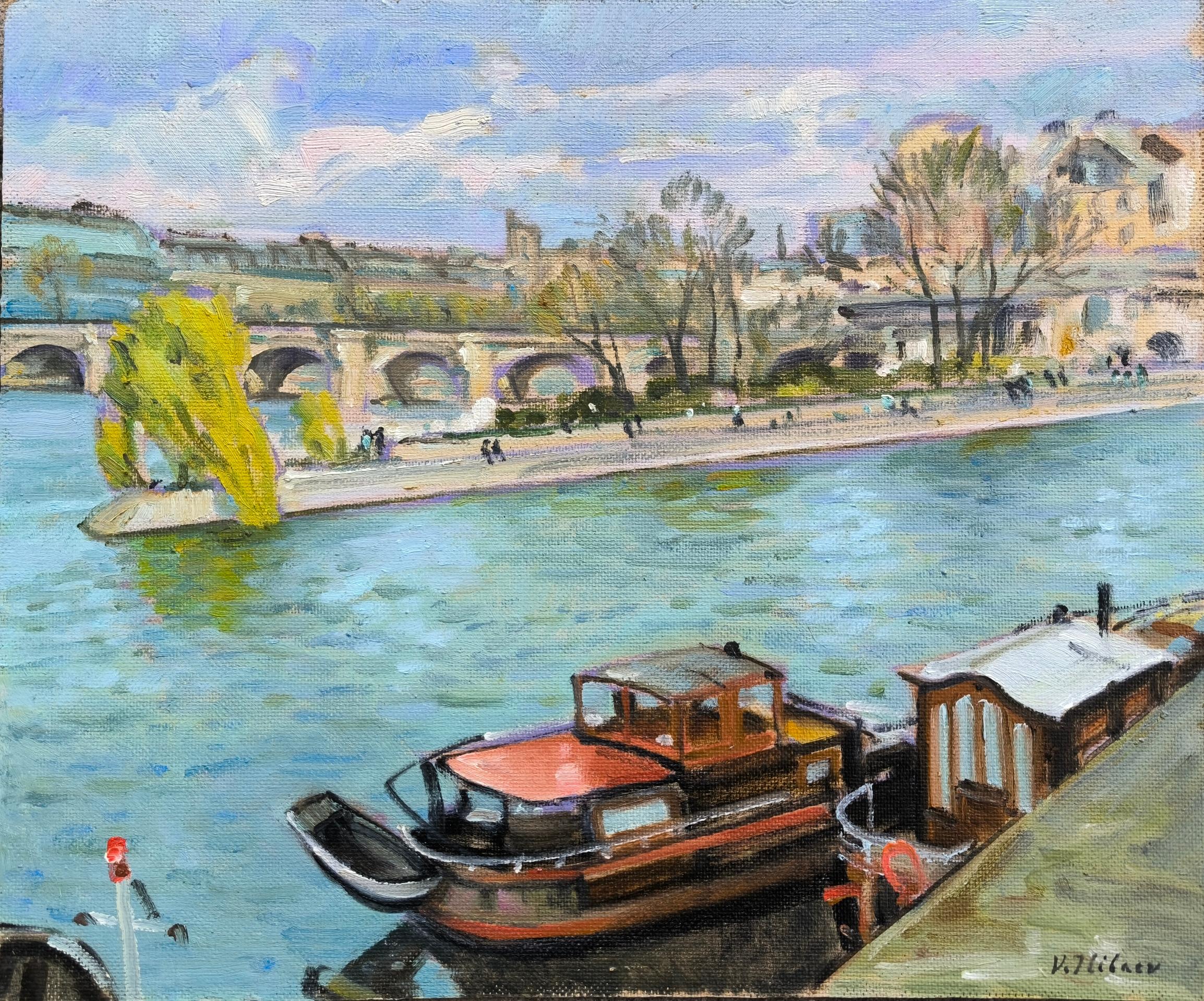Schiffe auf der Seine-Seine